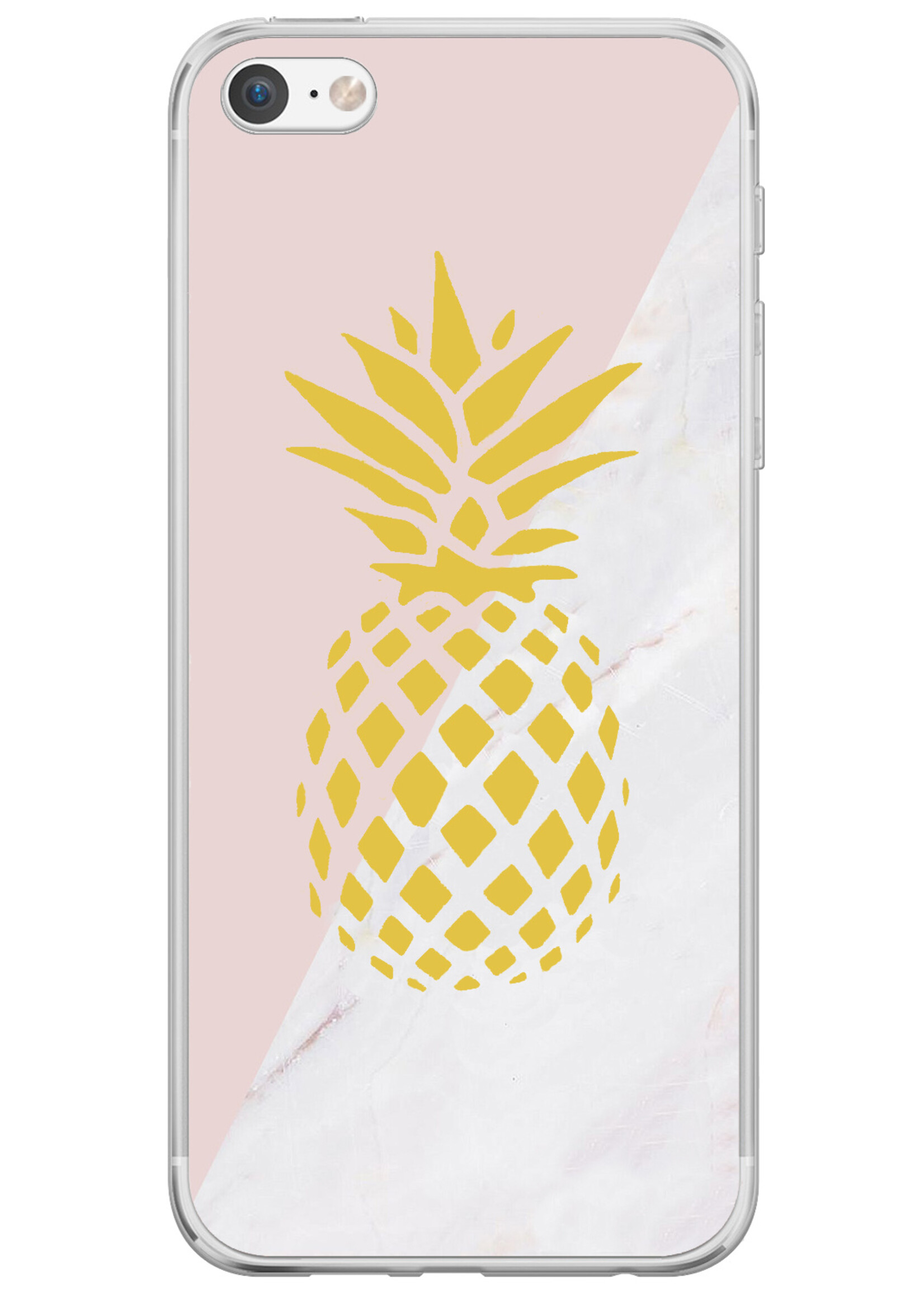 BTH Hoes geschikt voor iPhone 7 Hoesje Siliconen Case Cover - iPhone 7 Hoesje Cover Hoes Siliconen - Ananas