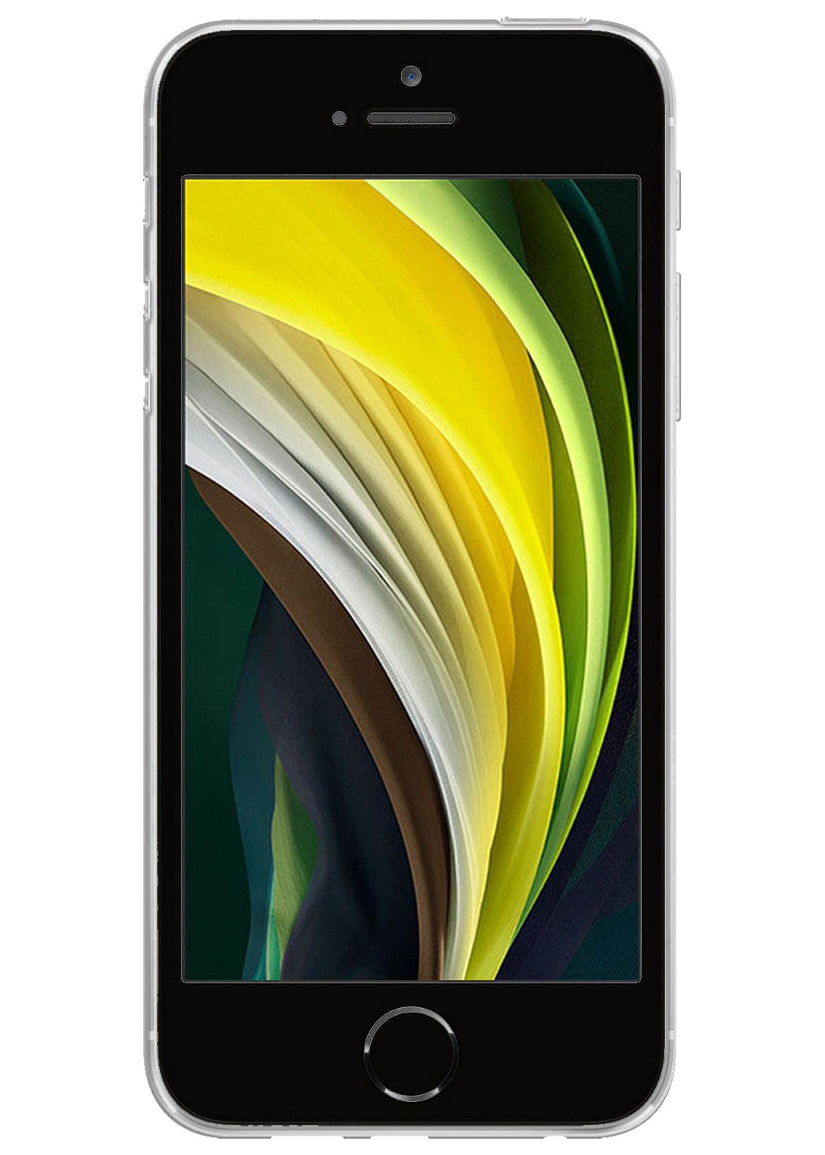 BTH Hoes geschikt voor iPhone SE 2020 Hoesje Siliconen Case Cover - iPhone SE 2020 Hoesje Cover Hoes Siliconen - Ananas