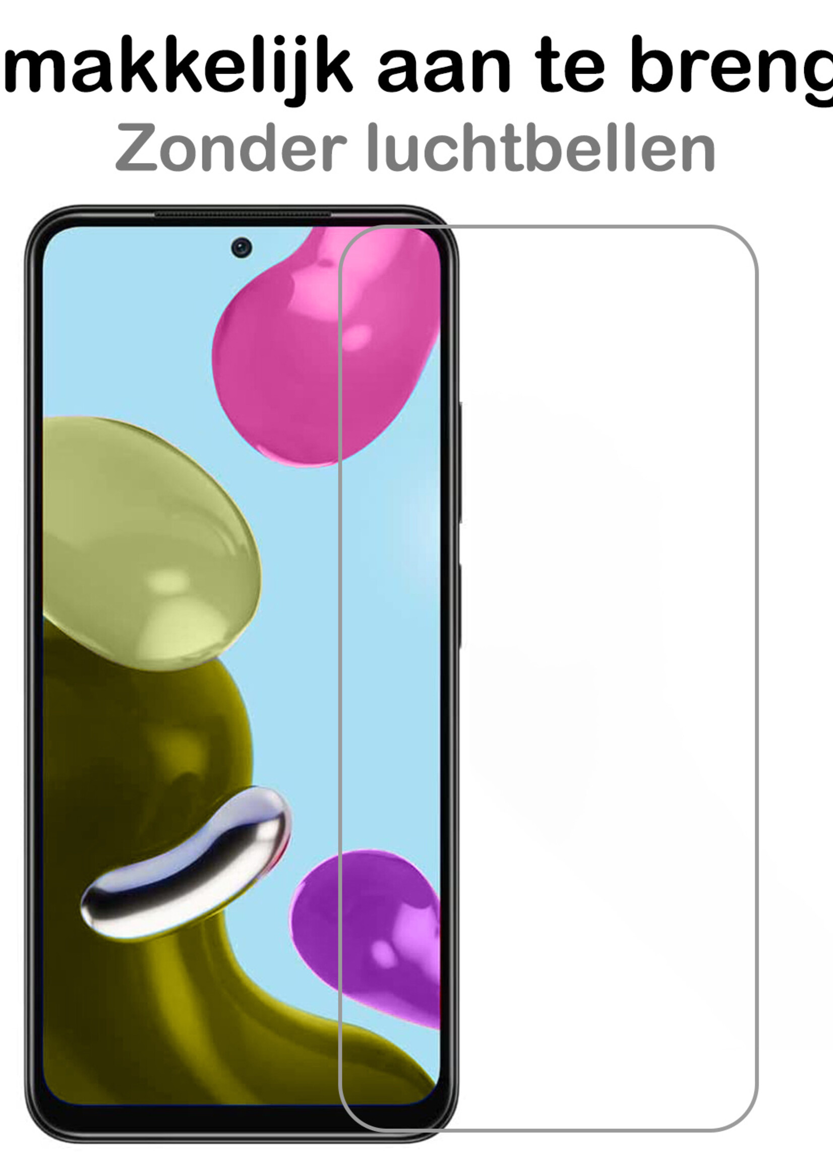 BTH Screenprotector Geschikt voor Xiaomi Redmi Note 11 Screenprotector Glas Gehard Tempered Glass - Screenprotector Geschikt voor Xiaomi Redmi Note 11 Screen Protector Screen Cover - 3 PACK