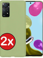 BTH BTH Xiaomi Redmi Note 11 Hoesje Siliconen - Groen - 2 PACK