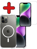 BTH BTH iPhone 14 Pro Magsafe Hoesje Transparant Met Screenprotector