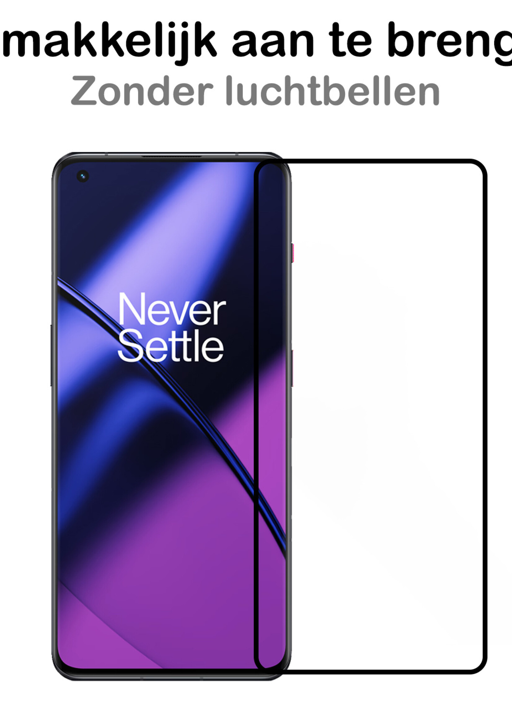 BTH Hoesje Geschikt voor OnePlus 11 Hoesje Siliconen Shock Proof Case Hoes Met 2x Screenprotector - Hoes Geschikt voor OnePlus 11 Hoes Cover Case Shockproof - Transparant