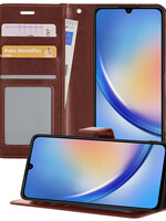 BTH BTH Samsung Galaxy A34 Hoesje Bookcase - Bruin