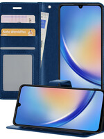 BTH BTH Samsung Galaxy A34 Hoesje Bookcase - Donkerblauw