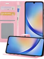 BTH BTH Samsung Galaxy A34 Hoesje Bookcase - Lichtroze