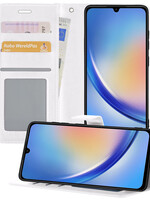 BTH BTH Samsung Galaxy A34 Hoesje Bookcase - Wit