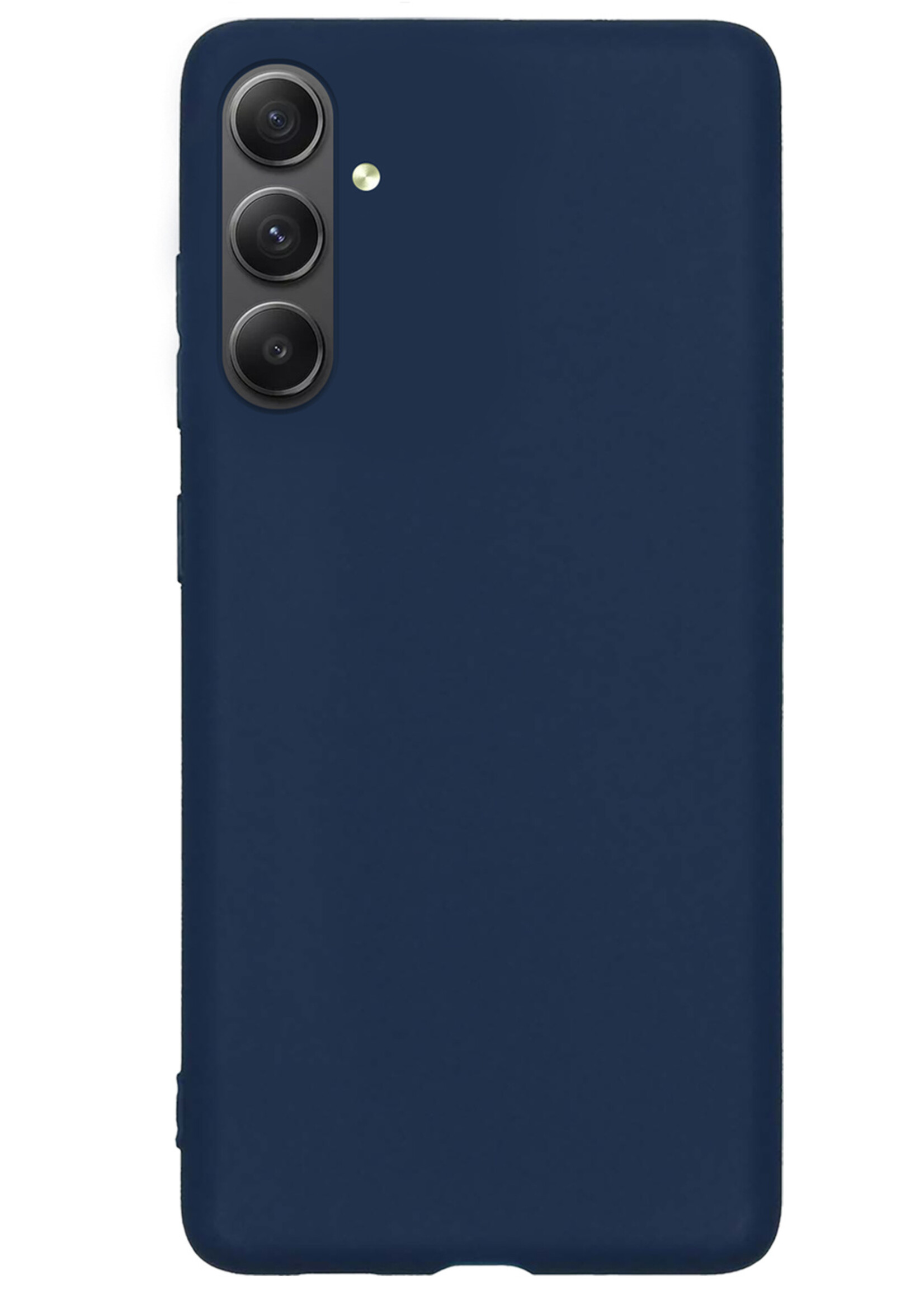 BTH Samsung A34 Hoesje Siliconen Case Cover - Samsung Galaxy A34 Hoesje Cover Hoes Siliconen - Donker Blauw