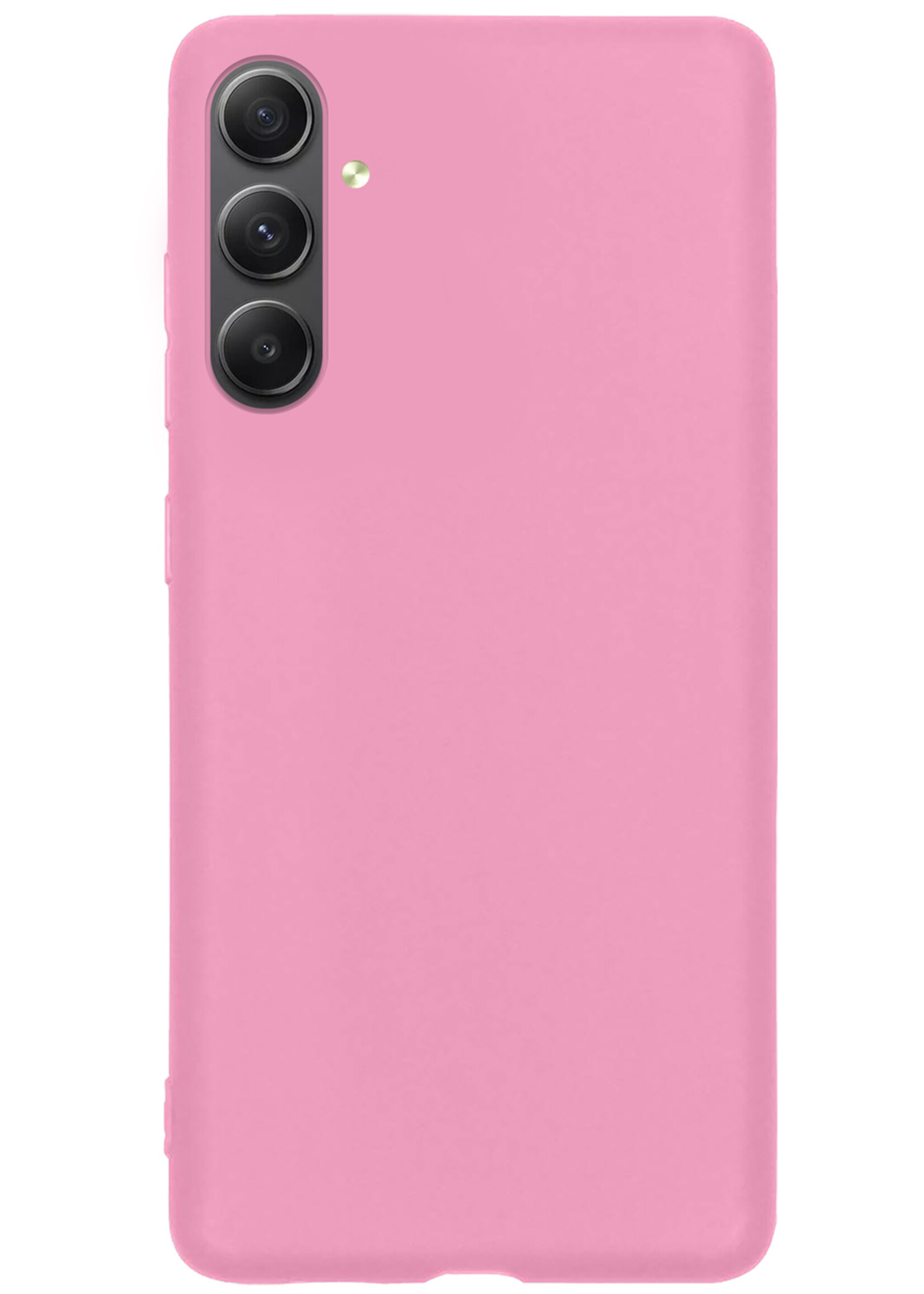 BTH Samsung A34 Hoesje Siliconen Case Cover - Samsung Galaxy A34 Hoesje Cover Hoes Siliconen - Licht Roze