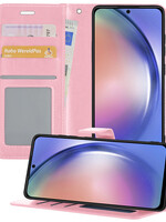 BTH BTH Samsung Galaxy A54 Hoesje Bookcase - Lichtroze