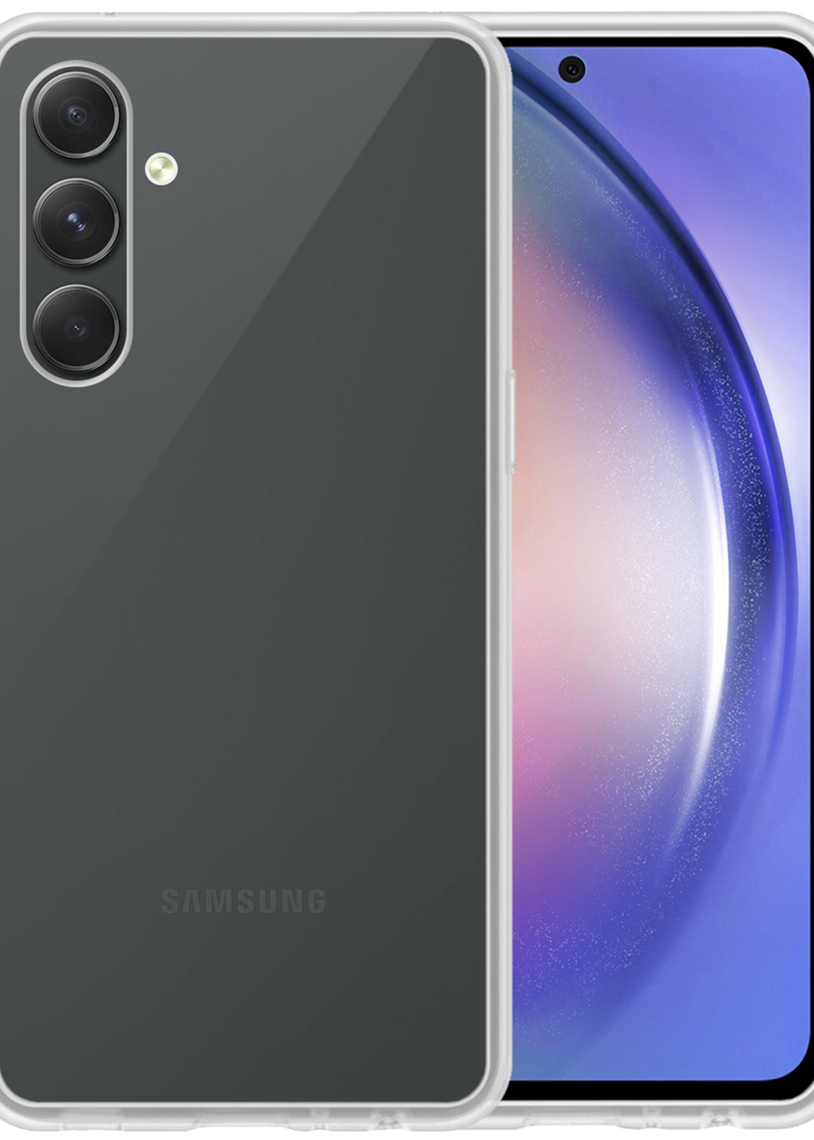 BTH Samsung A54 Hoesje Siliconen Case Cover - Samsung Galaxy A54 Hoesje Cover Hoes Siliconen - Transparant