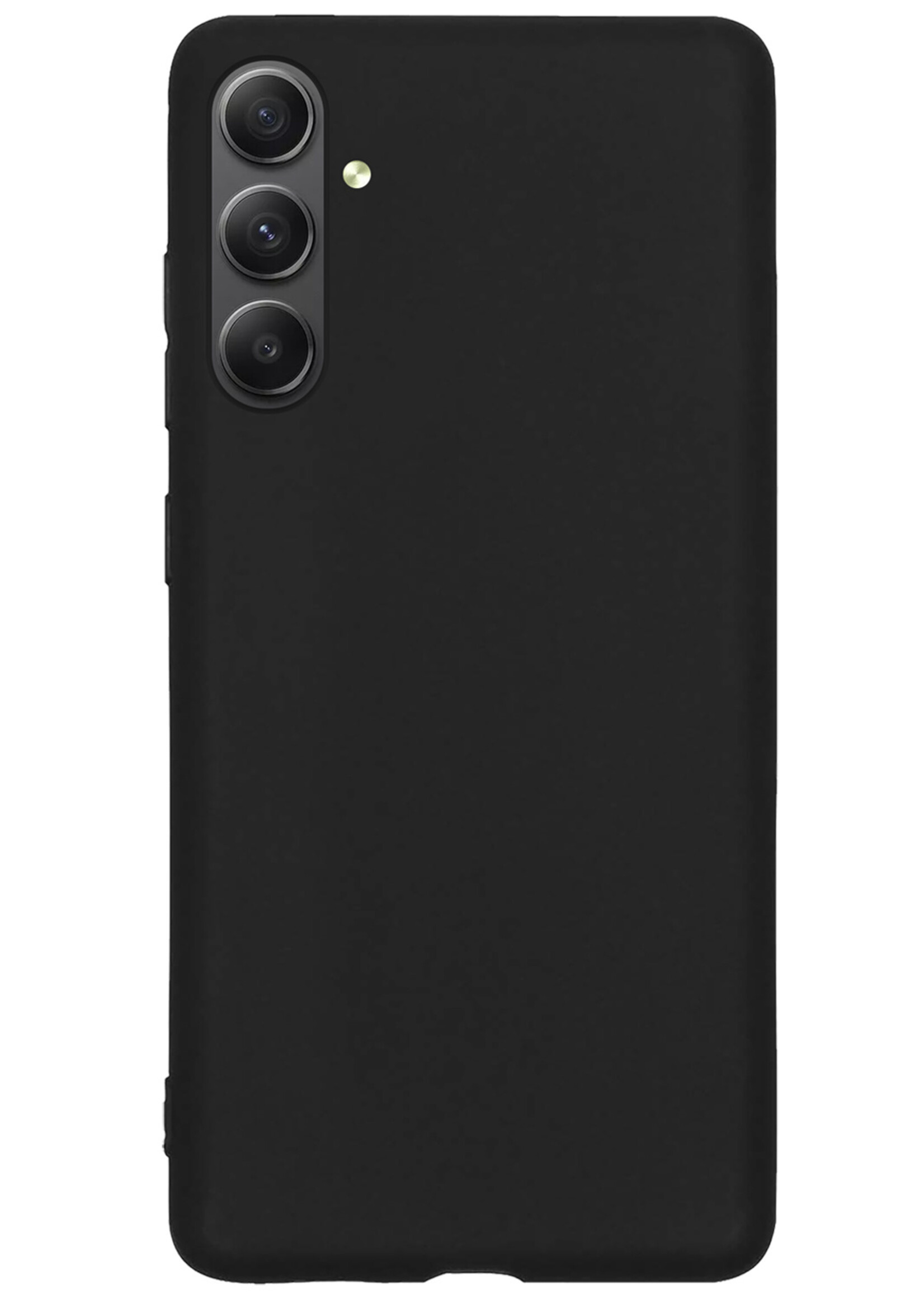 BTH Hoesje Geschikt voor Samsung A34 Hoesje Siliconen Case Hoes Met 2x Screenprotector - Hoes Geschikt voor Samsung Galaxy A34 Hoes Cover Case - Zwart