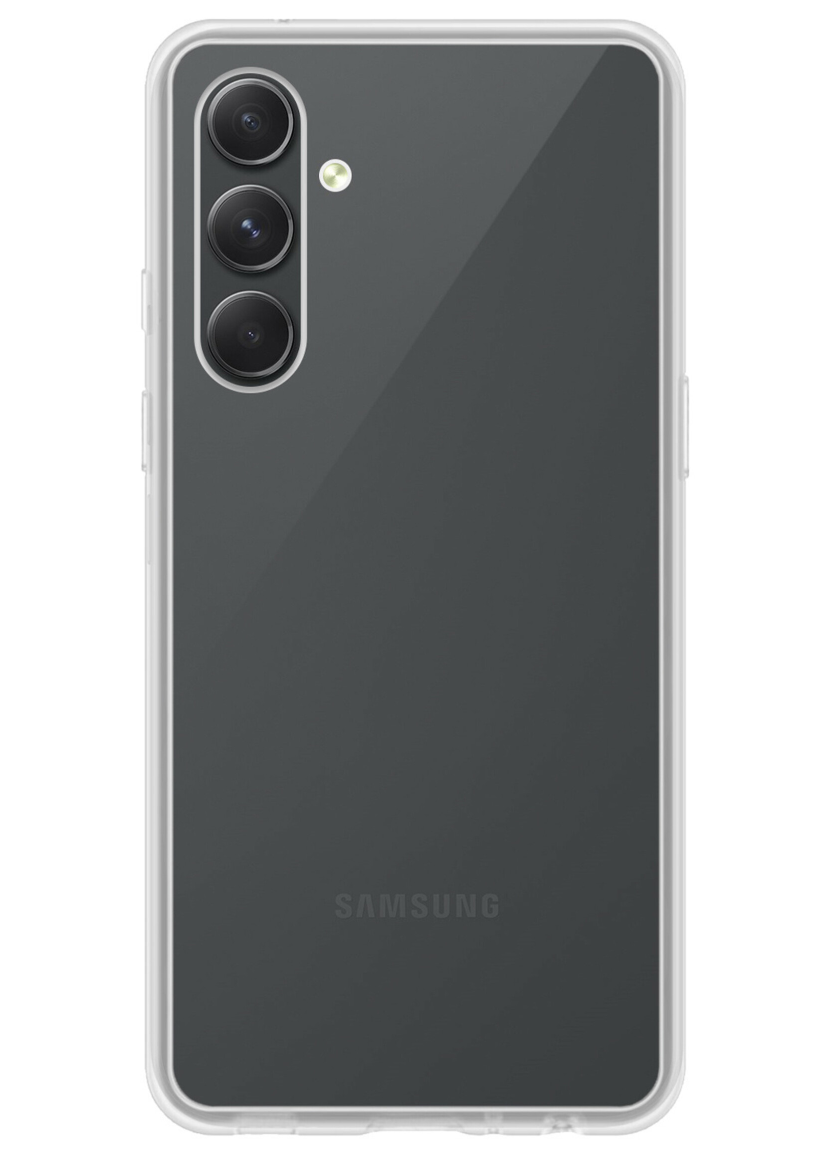 BTH Hoesje Geschikt voor Samsung A54 Hoesje Siliconen Case Hoes Met Screenprotector - Hoes Geschikt voor Samsung Galaxy A54 Hoes Cover Case - Transparant