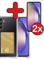 BTH BTH Samsung Galaxy A54 Hoesje Pashouder Met 2x Screenprotector