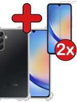 BTH BTH Samsung Galaxy A34 Hoesje Shockproof Met 2x Screenprotector