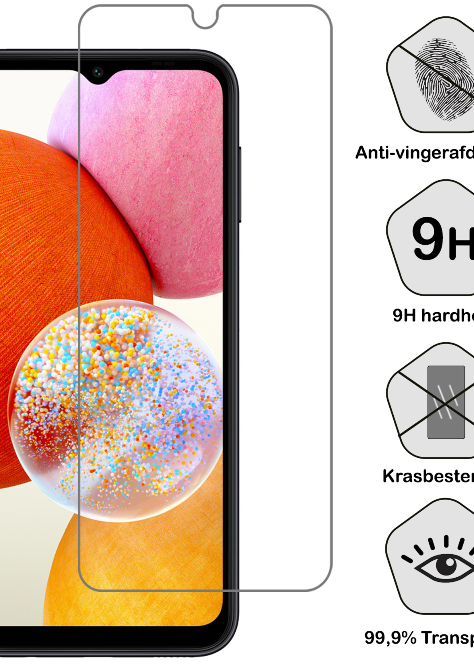 BTH Screenprotector Geschikt voor Samsung A14 Screenprotector Glas Gehard Tempered Glass - Screenprotector Geschikt voor Samsung Galaxy A14 Screen Protector Screen Cover - 3 PACK