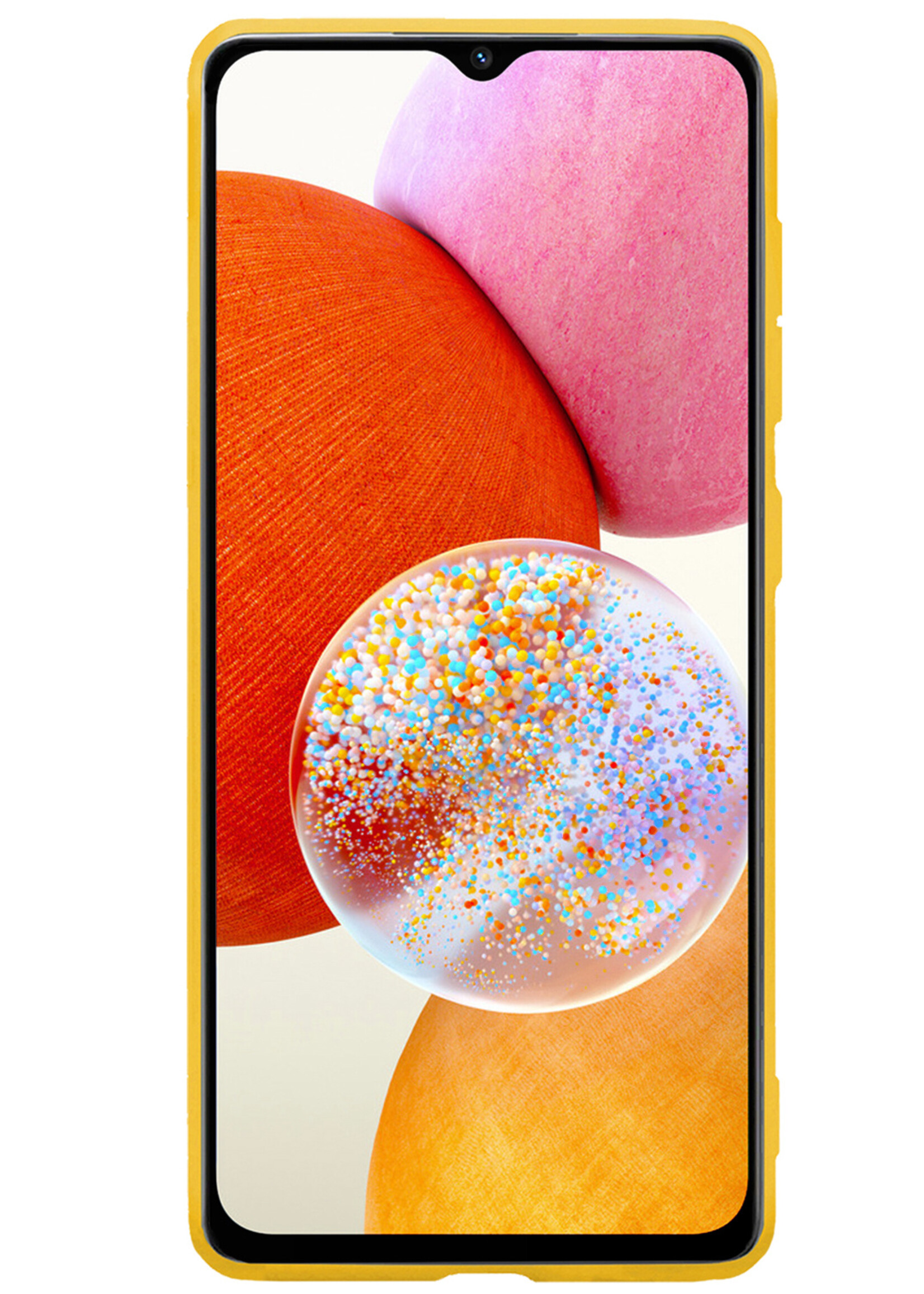 BTH Samsung A14 Hoesje Siliconen Case Cover - Samsung Galaxy A14 Hoesje Cover Hoes Siliconen - Geel