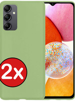 BTH BTH Samsung Galaxy A14 Hoesje Siliconen - Groen - 2 PACK