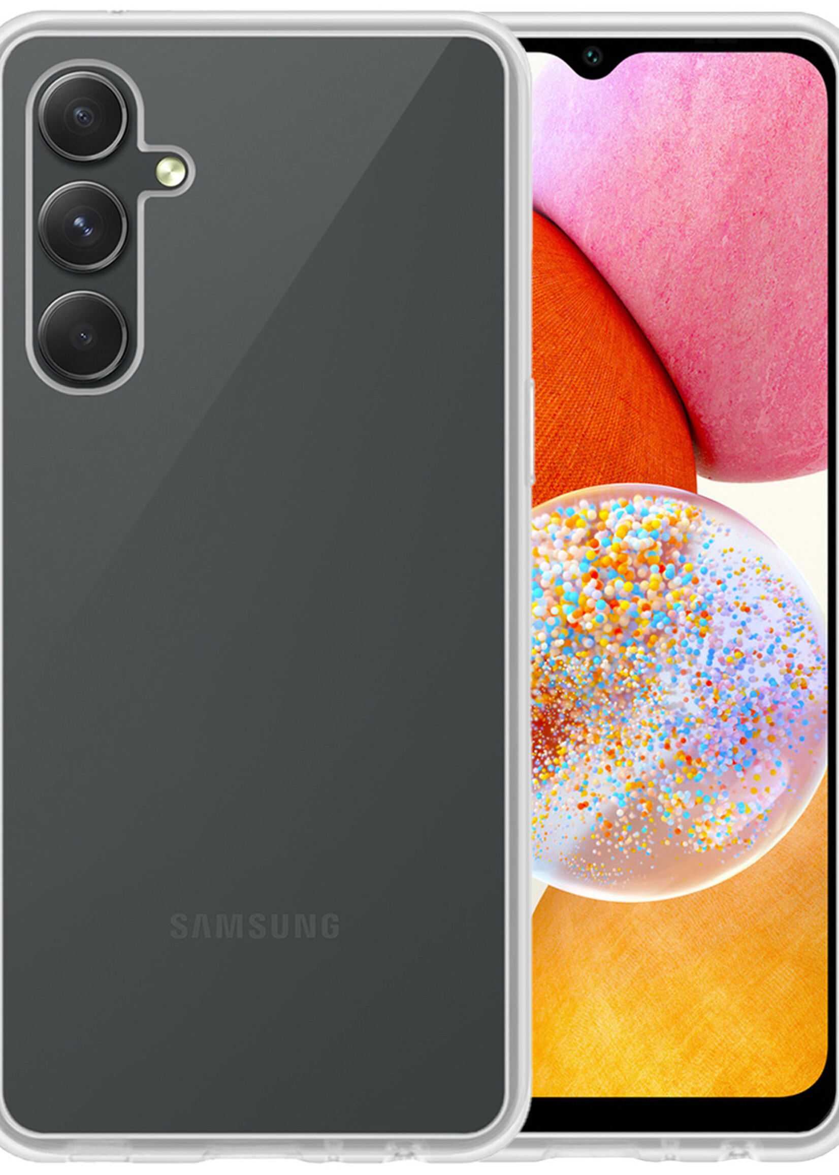 BTH Samsung A14 Hoesje Siliconen Case Cover - Samsung Galaxy A14 Hoesje Cover Hoes Siliconen - Transparant