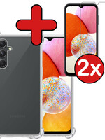 BTH BTH Samsung Galaxy A14 Hoesje Shockproof Met 2x Screenprotector