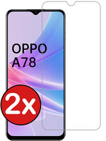 BTH BTH OPPO A78 Screenprotector Glas - 2 PACK