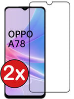 BTH BTH OPPO A78 Screenprotector Glas  Full Cover - 2 PACK