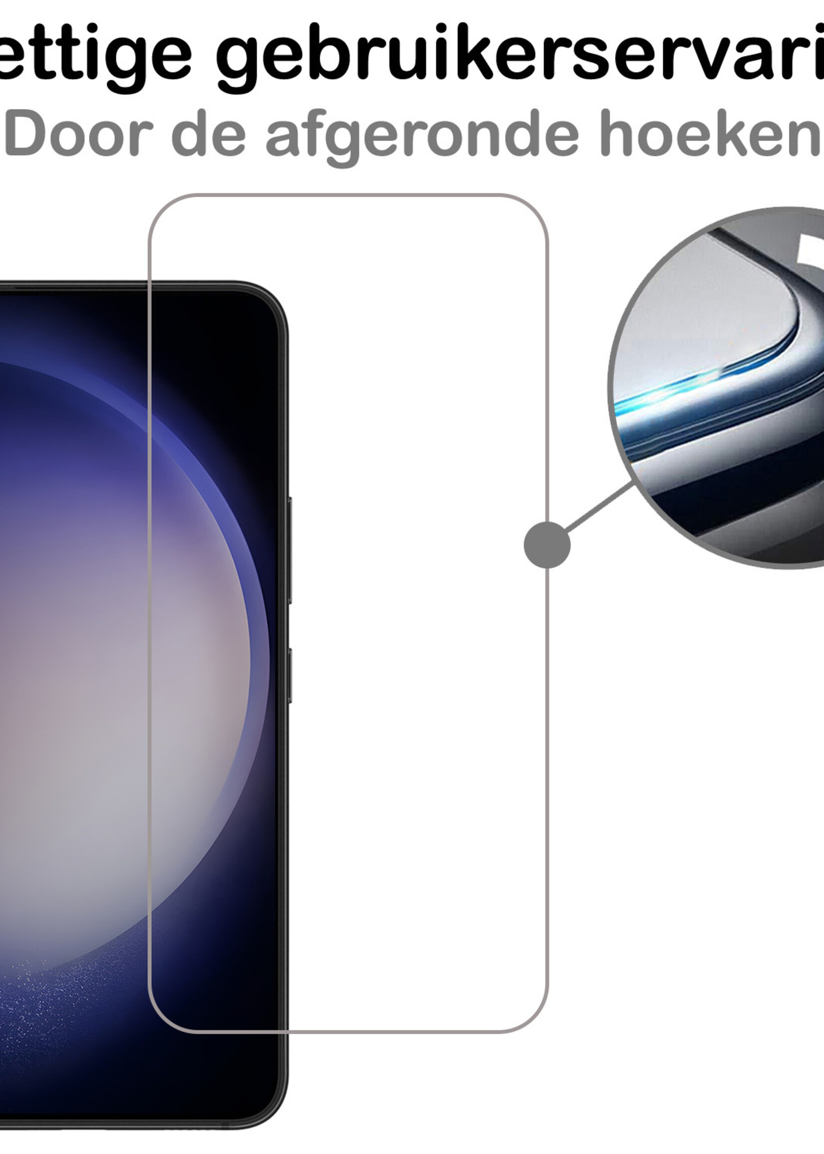 BTH Screenprotector Geschikt voor Samsung S23 Screenprotector Glas Gehard Met Dichte Notch - Screenprotector Geschikt voor Samsung Galaxy S23 Screen Protector Glas Tempered Glass - 2 PACK