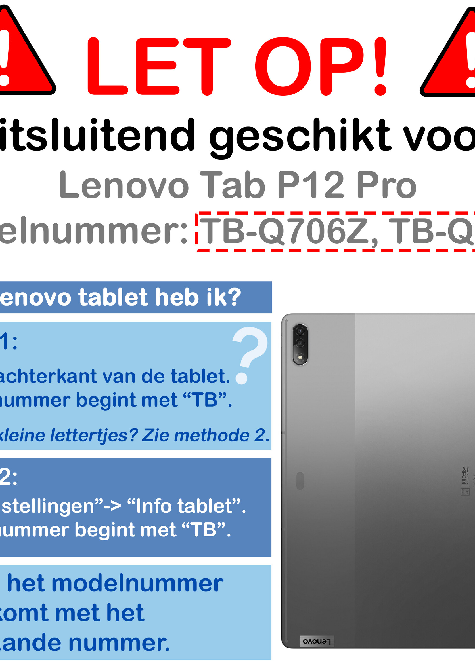 BTH Lenovo Tab P12 Pro Screenprotector Tempered Glass Screen Protector Gehard Glas