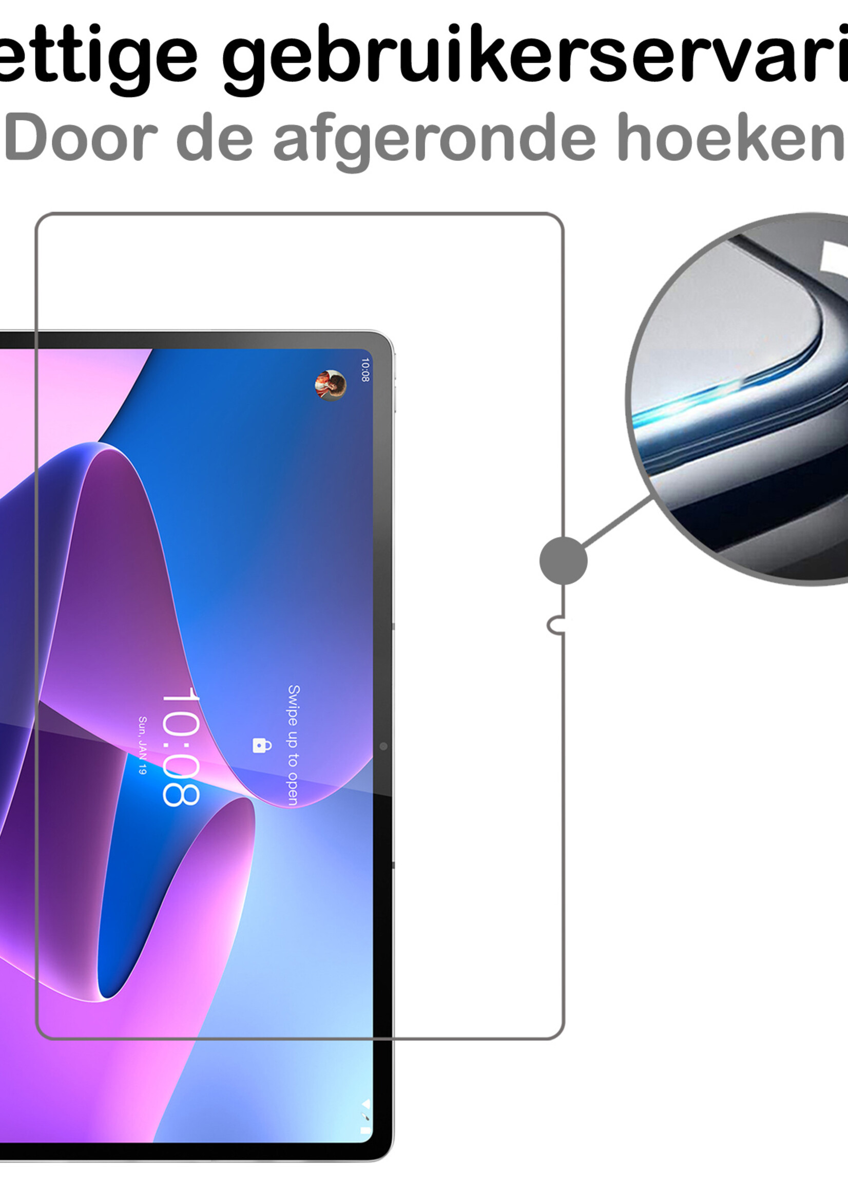 BTH Screenprotector Geschikt voor Lenovo Tab P12 Pro Screenprotector Tempered Glass Screen Protector Gehard Glas - Screenprotector Geschikt voor Lenovo Tab P12 Pro Screenprotector Glas - 3 PACK