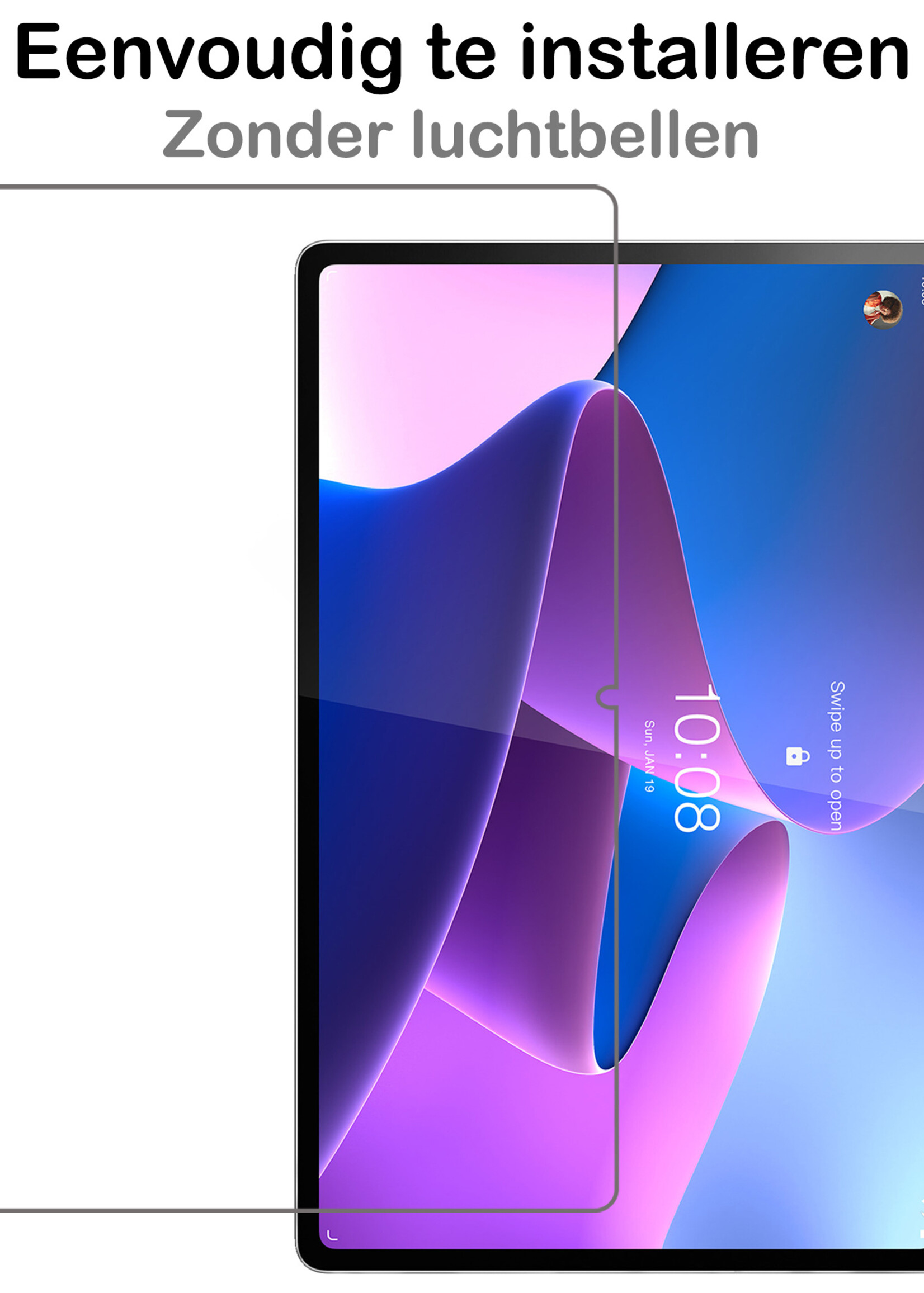 BTH Screenprotector Geschikt voor Lenovo Tab P12 Pro Screenprotector Tempered Glass Screen Protector Gehard Glas - Screenprotector Geschikt voor Lenovo Tab P12 Pro Screenprotector Glas - 3 PACK