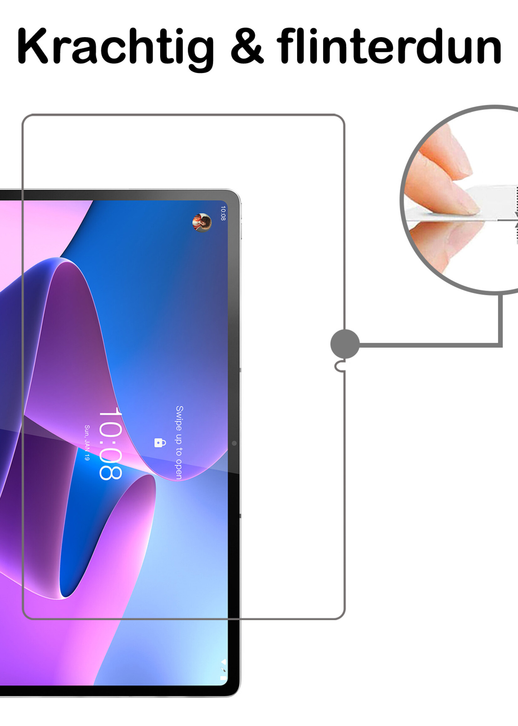 BTH Screenprotector Geschikt voor Lenovo Tab P12 Pro Screenprotector Tempered Glass Screen Protector Gehard Glas - Screenprotector Geschikt voor Lenovo Tab P12 Pro Screenprotector Glas - 3 PACK