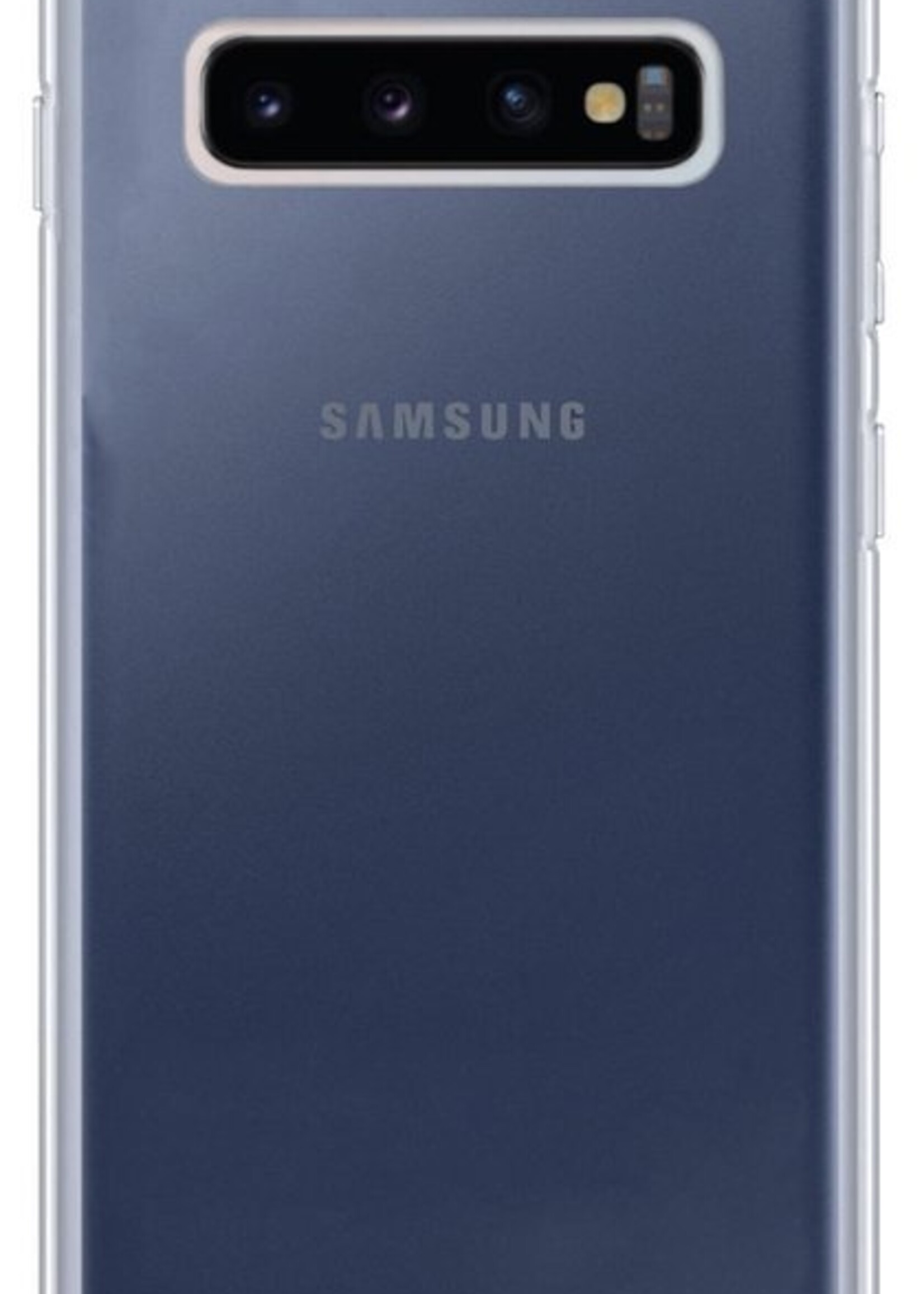 BTH Hoesje Geschikt voor Samsung S10 Plus Hoesje Siliconen Shock Proof Case Hoes - Hoes Geschikt voor Samsung Galaxy S10 Plus Hoes Cover Case Shockproof - Transparant
