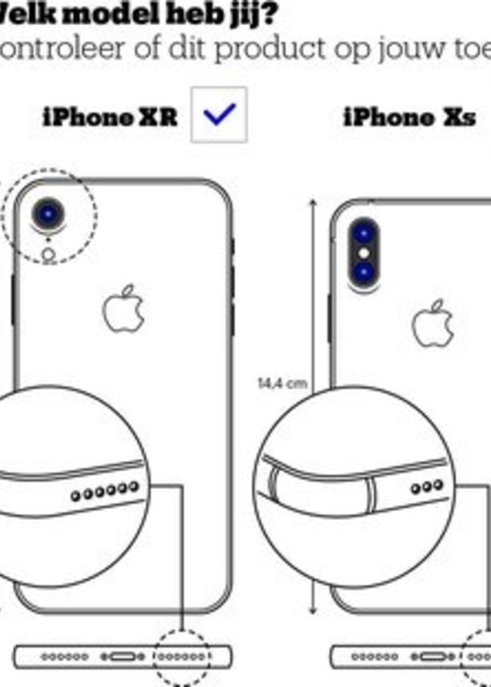 BTH Hoesje Geschikt voor iPhone XR Hoesje Siliconen Shock Proof Case Hoes - Hoes Geschikt voor iPhone XR Hoes Cover Case Shockproof - Transparant