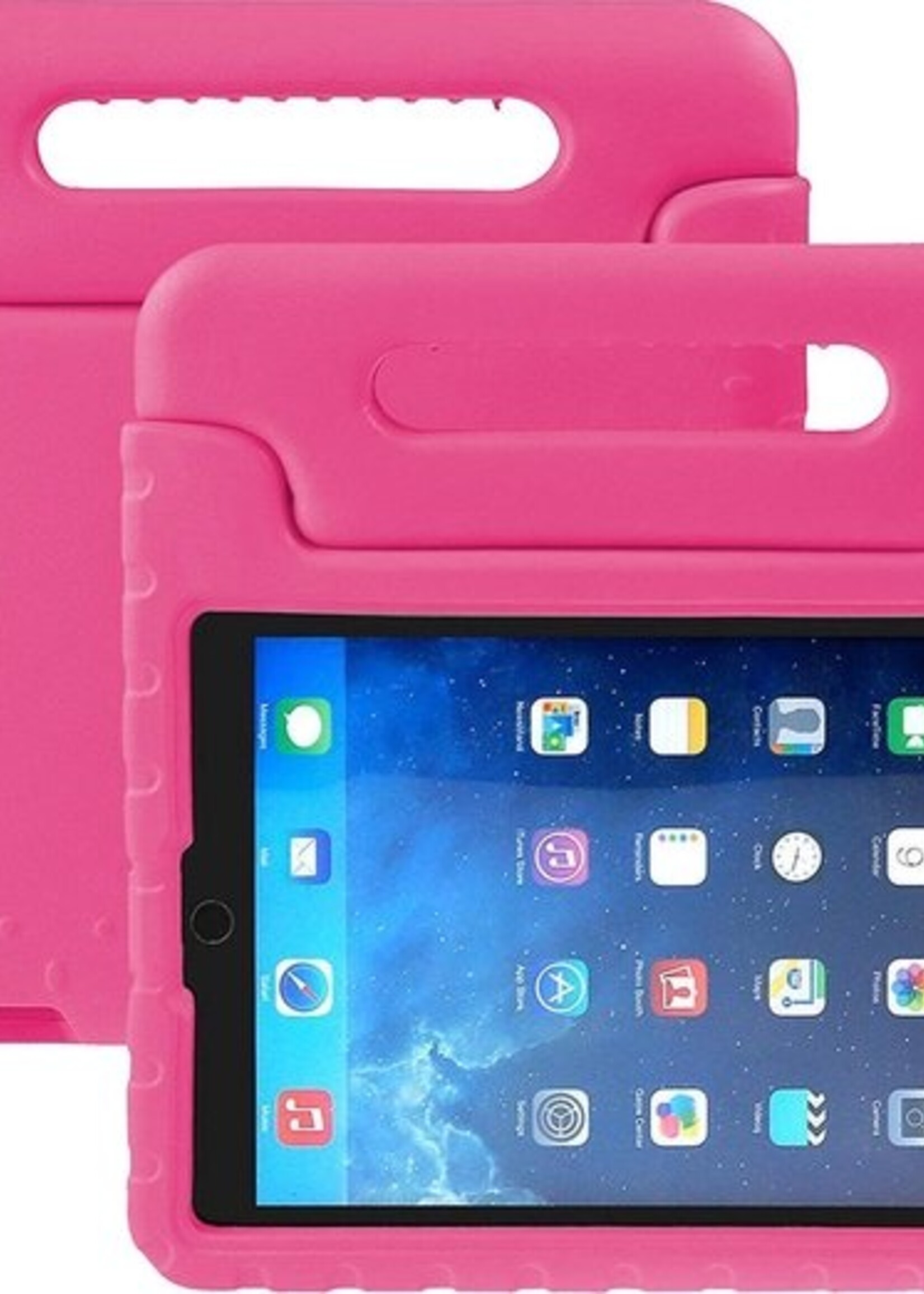 BTH Kinderhoes Geschikt voor iPad Air 1/2 / Pro 9.7 / 2017/2018 Hoes Kinder Hoesje Kids Case Cover Kidsproof - Hoesje Geschikt voor iPad Air 1/2 / Pro 9.7 / 5/6 Hoesje Kinder Hoes - Roze