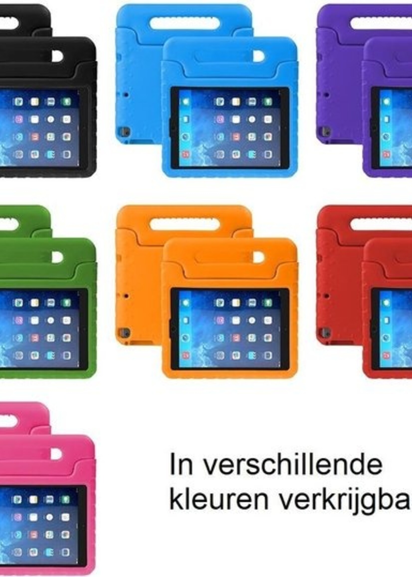 BTH Kinderhoes Geschikt voor iPad Air 2 Hoes Kinder Hoesje Kids Case Cover Kidsproof - Hoesje Geschikt voor iPad Air 2 Hoesje Kinder Hoes - Groen