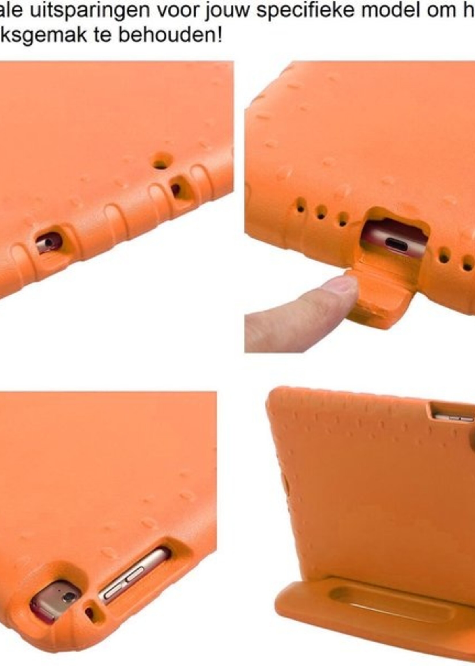 BTH Kinderhoes Geschikt voor iPad Mini 1 Hoes Kinder Hoesje Kids Case Cover Kidsproof - Hoesje Geschikt voor iPad Mini 1 Hoesje Kinder Hoes - Oranje