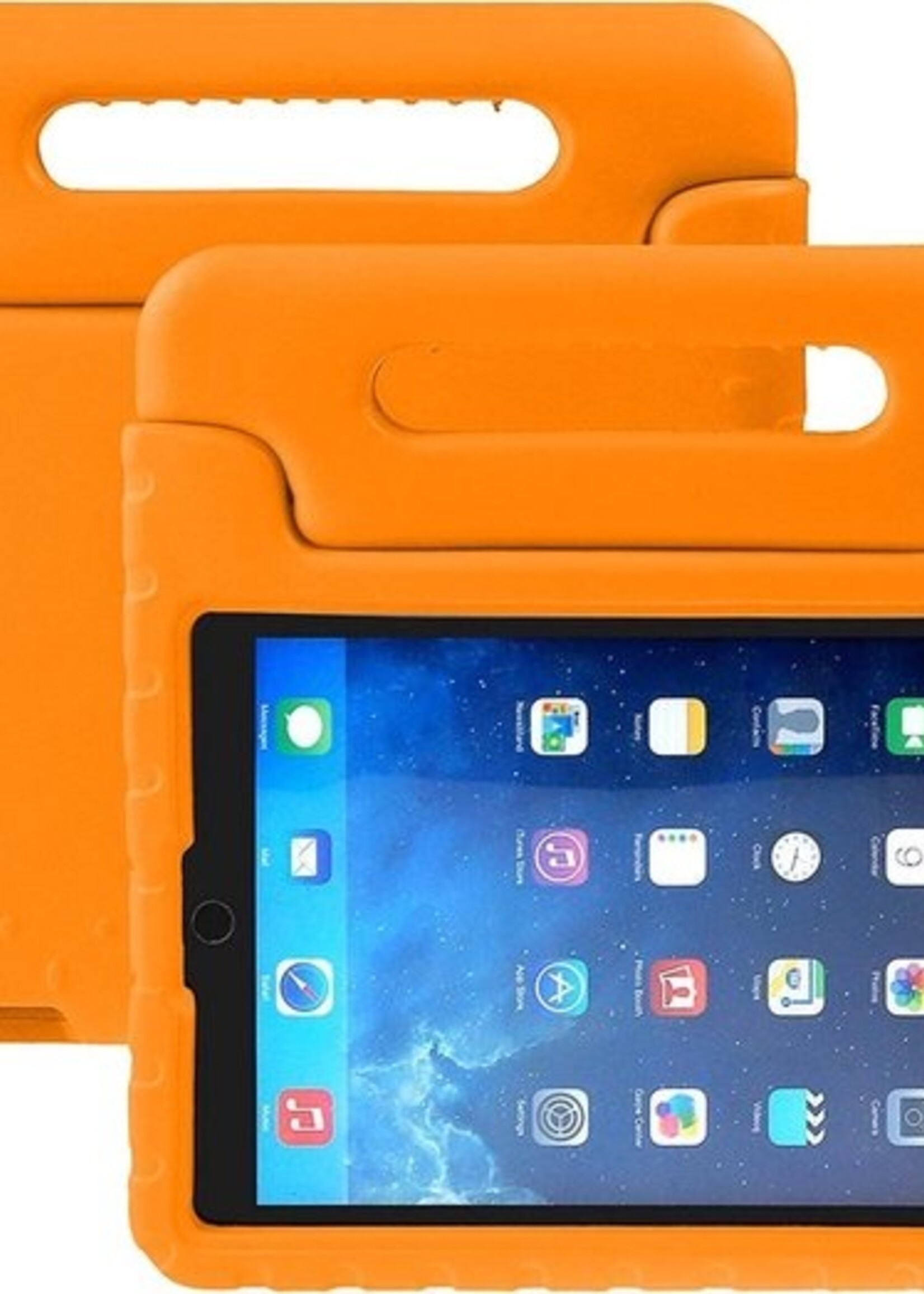 BTH Kinderhoes Geschikt voor iPad Mini 4 Hoes Kinder Hoesje Kids Case Cover Kidsproof - Hoesje Geschikt voor iPad Mini 4 Hoesje Kinder Hoes - Oranje