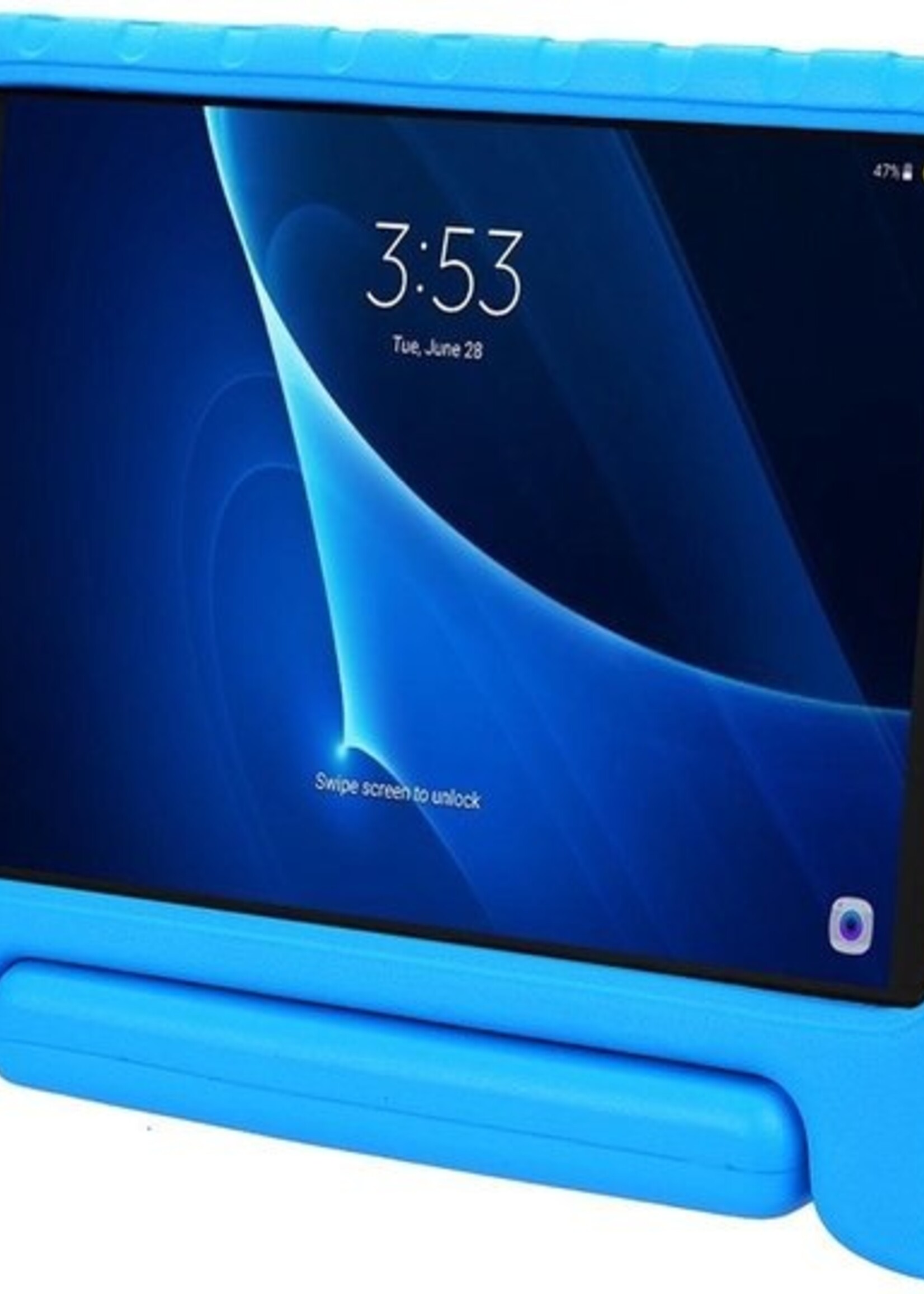 BTH Kinderhoes Geschikt voor Samsung Galaxy Tab A 10.5 2018 Hoes Kinder Hoesje Kids Case Cover Kidsproof - Hoesje Geschikt voor Samsung Tab A 10.5 2018 Hoesje Kinder Hoes - Blauw