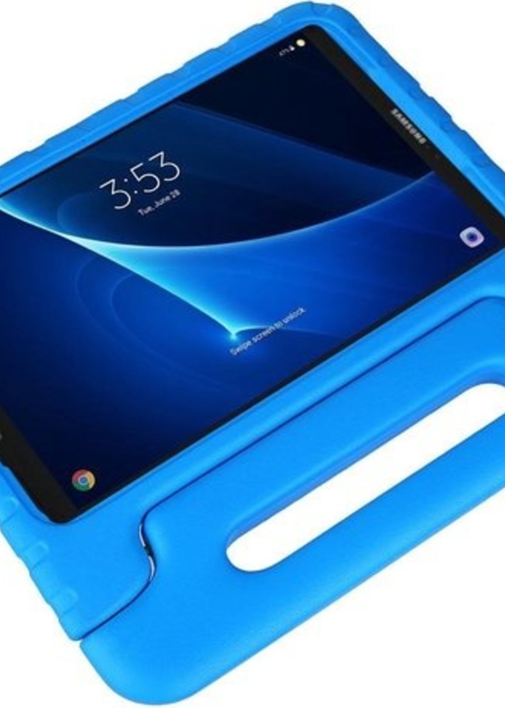 BTH Kinderhoes Geschikt voor Samsung Galaxy Tab A 10.5 2018 Hoes Kinder Hoesje Kids Case Cover Kidsproof - Hoesje Geschikt voor Samsung Tab A 10.5 2018 Hoesje Kinder Hoes - Blauw
