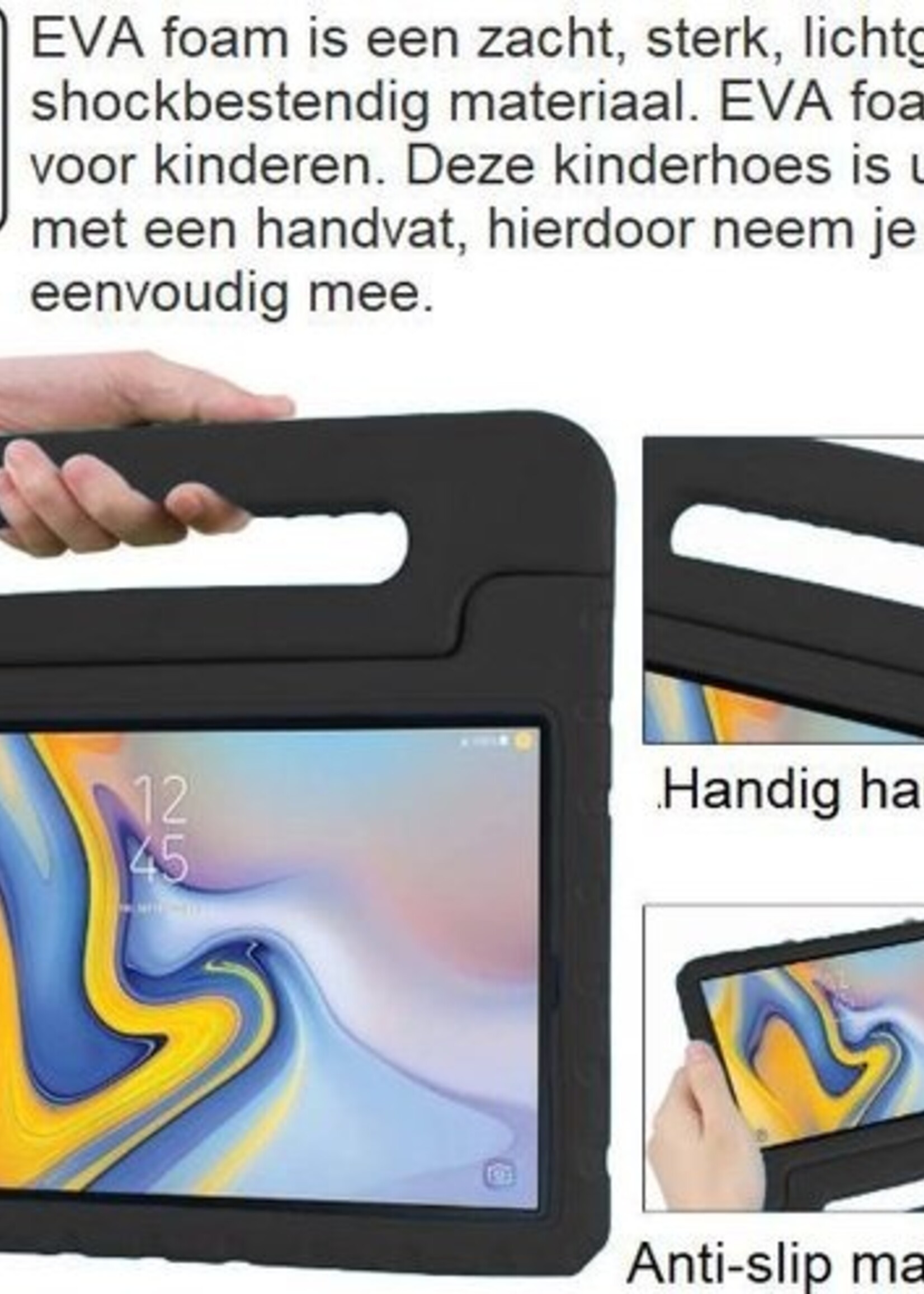 BTH Kinderhoes Geschikt voor iPad 2 Hoes Kinder Hoesje Kids Case Cover Kidsproof - Hoesje Geschikt voor iPad 2 Hoesje Kinder Hoes - Zwart