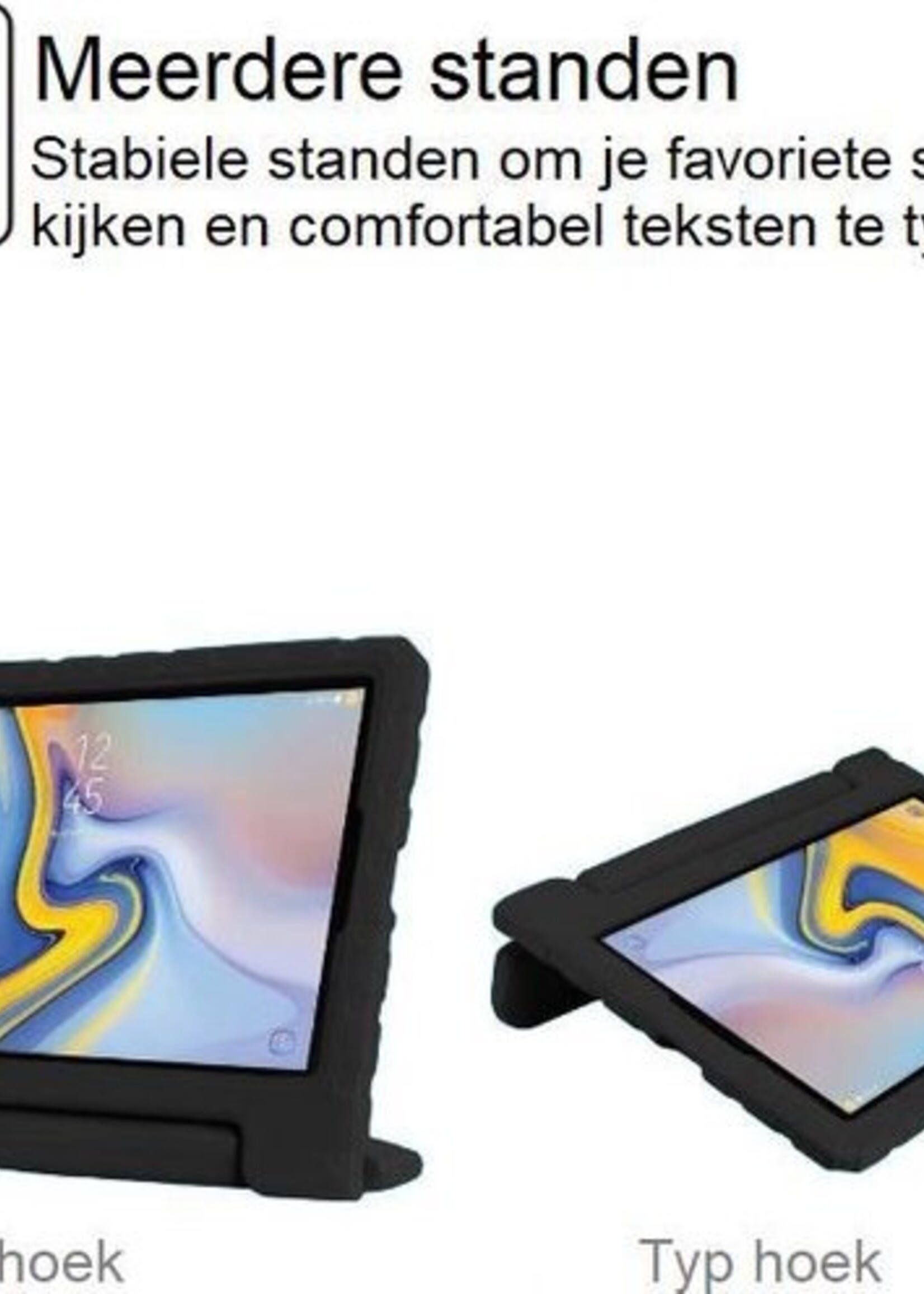 BTH Kinderhoes Geschikt voor iPad 2 Hoes Kinder Hoesje Kids Case Cover Kidsproof - Hoesje Geschikt voor iPad 2 Hoesje Kinder Hoes - Zwart