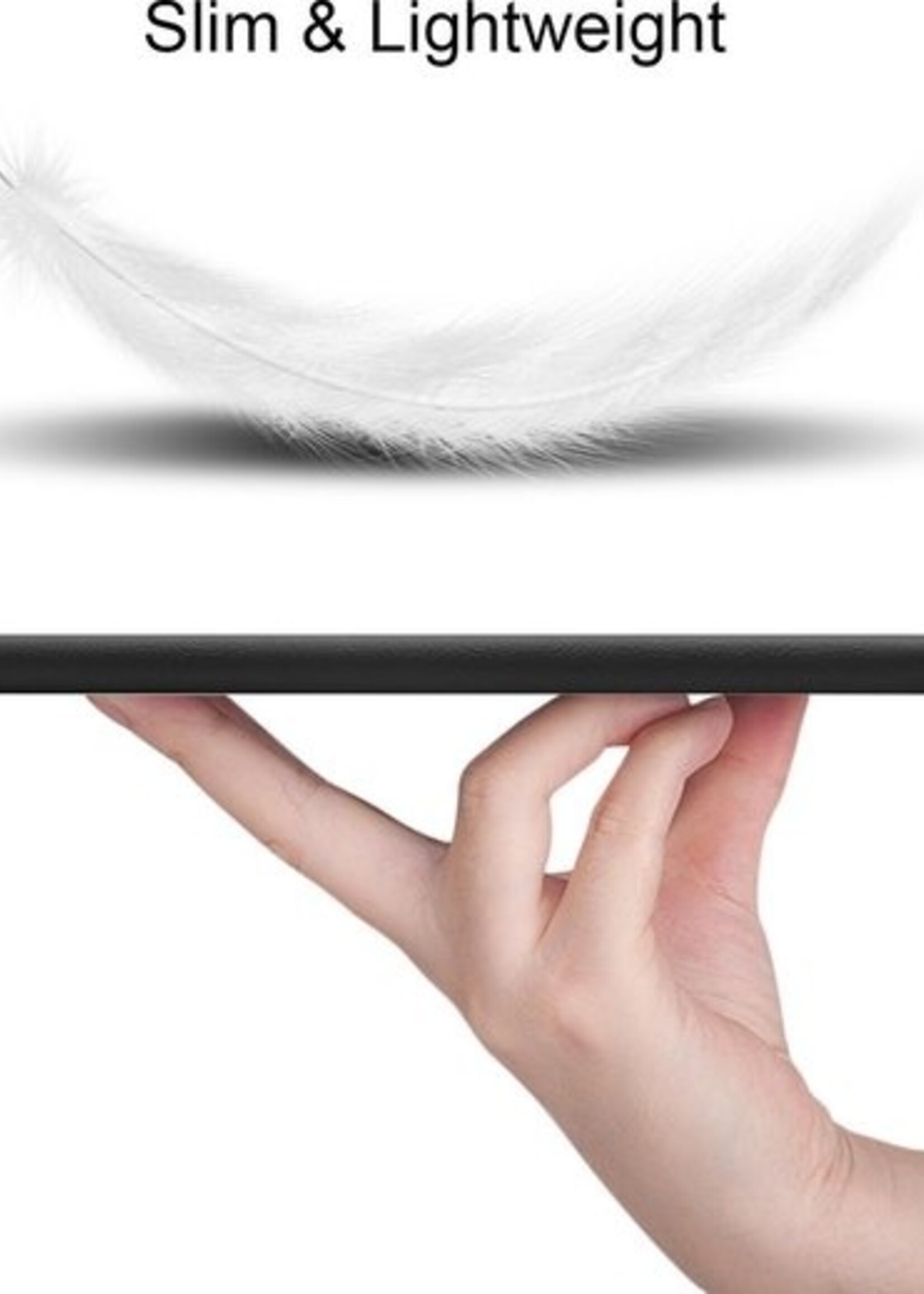 BTH Hoes Geschikt voor Samsung Galaxy Tab S5e Hoes Book Case Hoesje Trifold Cover - Hoesje Geschikt voor Samsung Tab S5e Hoesje Bookcase - Zwart