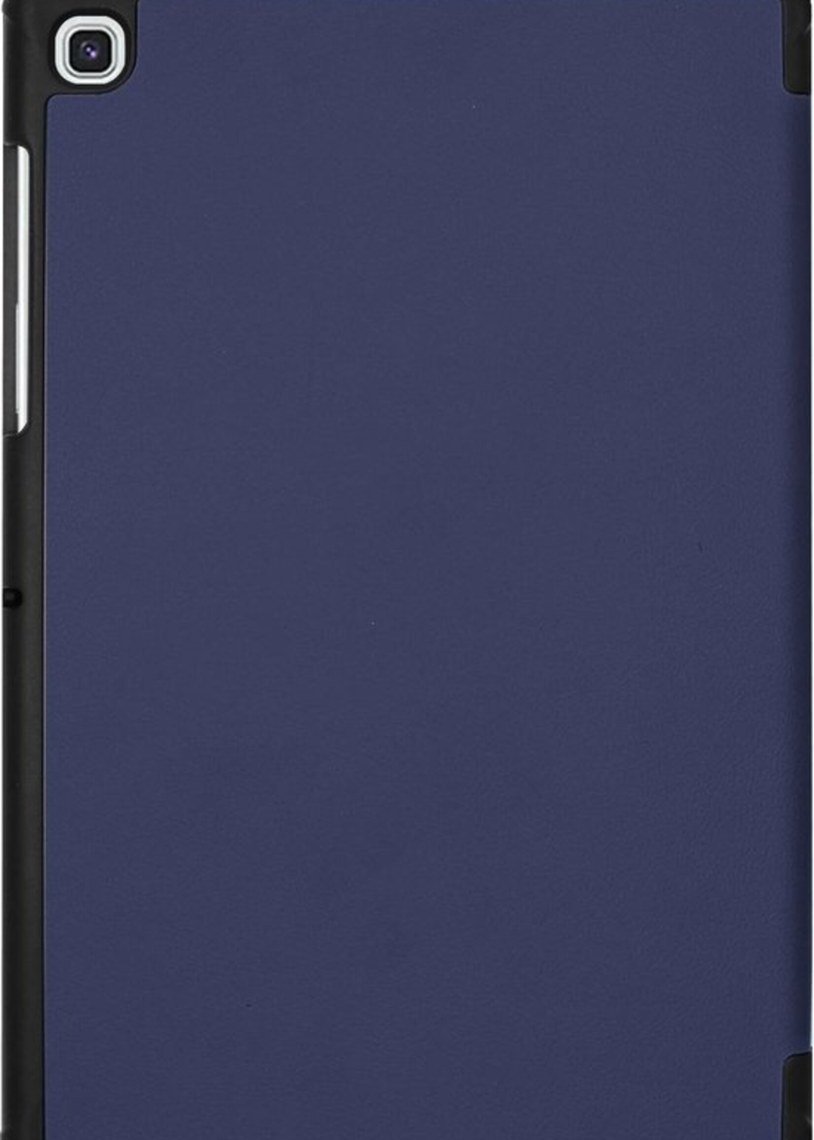BTH Hoes Geschikt voor Samsung Galaxy Tab S5e Hoes Book Case Hoesje Trifold Cover - Hoesje Geschikt voor Samsung Tab S5e Hoesje Bookcase - Blauw