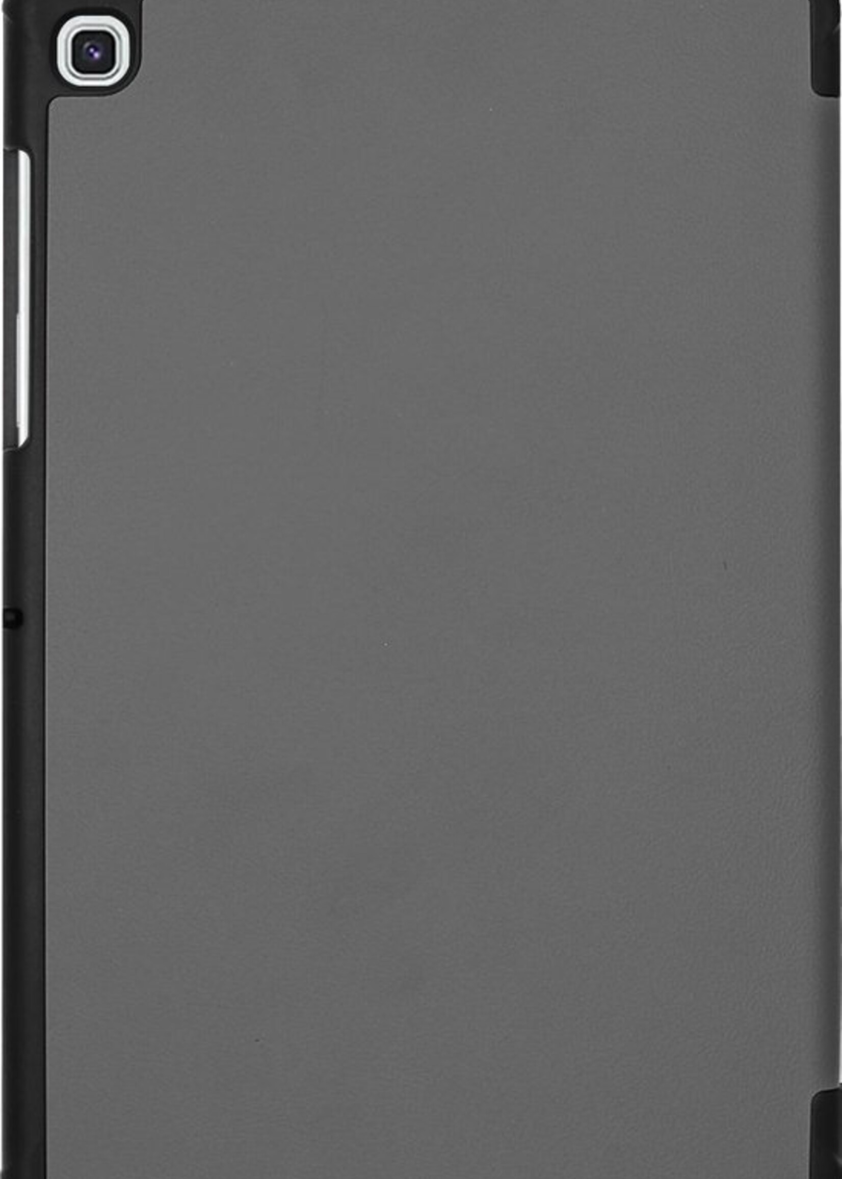 BTH Hoes Geschikt voor Samsung Galaxy Tab S5e Hoes Book Case Hoesje Trifold Cover - Hoesje Geschikt voor Samsung Tab S5e Hoesje Bookcase - Grijs