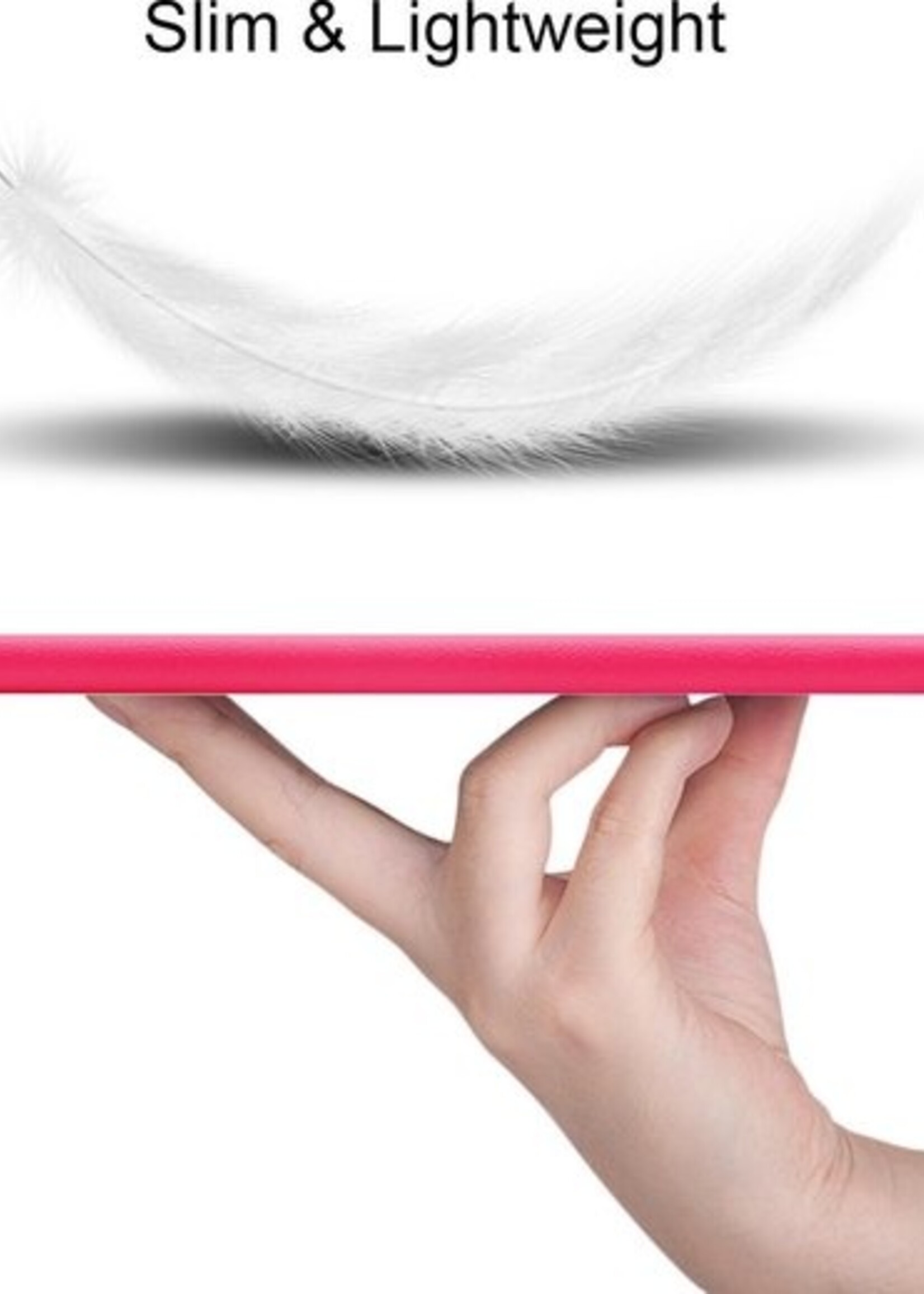 BTH Hoes Geschikt voor Samsung Galaxy Tab S5e Hoes Book Case Hoesje Trifold Cover - Hoesje Geschikt voor Samsung Tab S5e Hoesje Bookcase - Roze