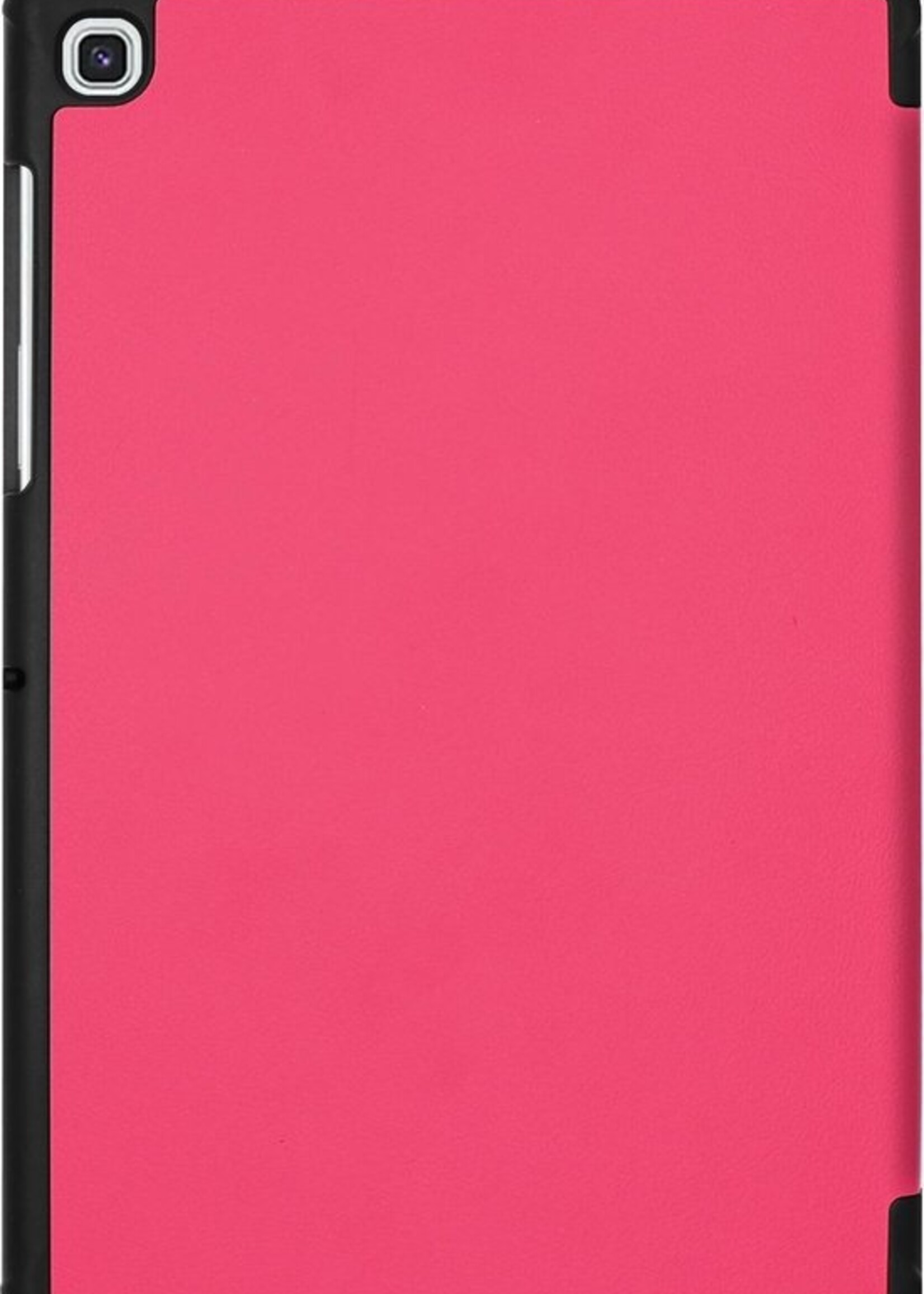 BTH Hoes Geschikt voor Samsung Galaxy Tab S5e Hoes Book Case Hoesje Trifold Cover - Hoesje Geschikt voor Samsung Tab S5e Hoesje Bookcase - Roze
