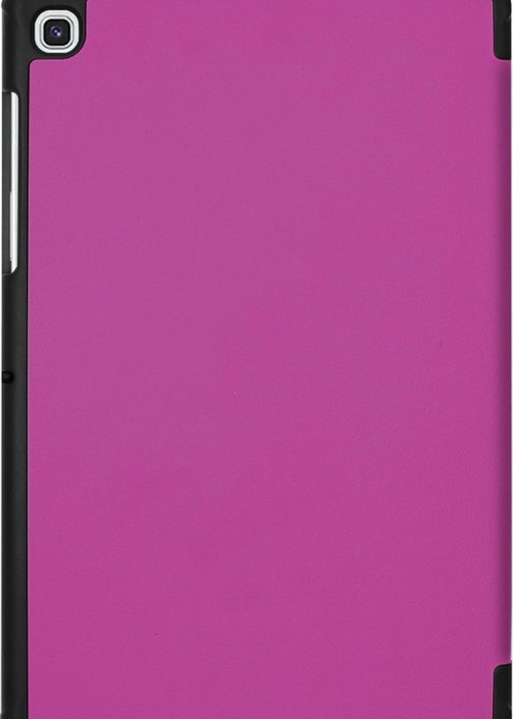 BTH Hoes Geschikt voor Samsung Galaxy Tab S5e Hoes Book Case Hoesje Trifold Cover - Hoesje Geschikt voor Samsung Tab S5e Hoesje Bookcase - Paars