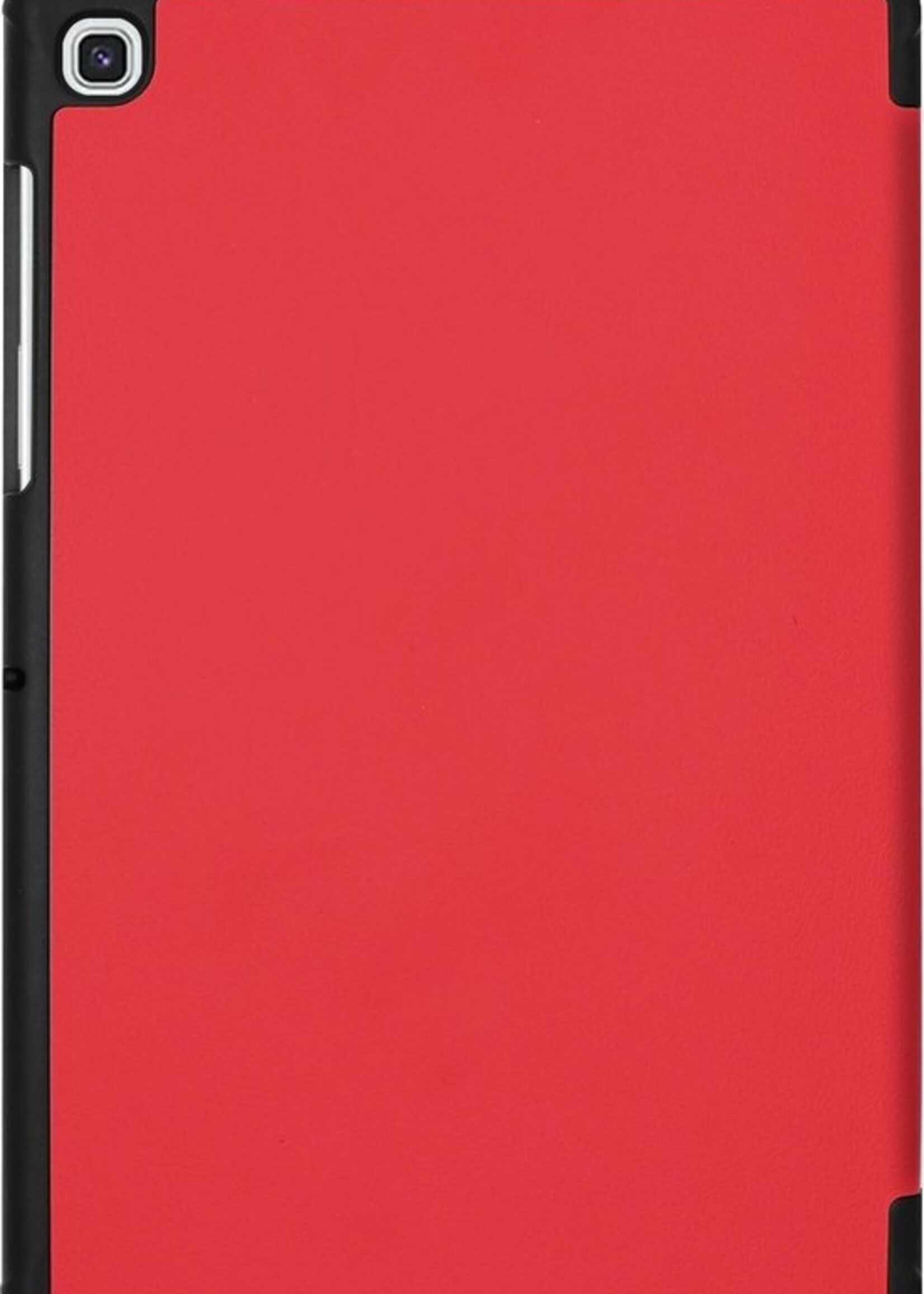 BTH Hoes Geschikt voor Samsung Galaxy Tab S5e Hoes Book Case Hoesje Trifold Cover - Hoesje Geschikt voor Samsung Tab S5e Hoesje Bookcase - Rood