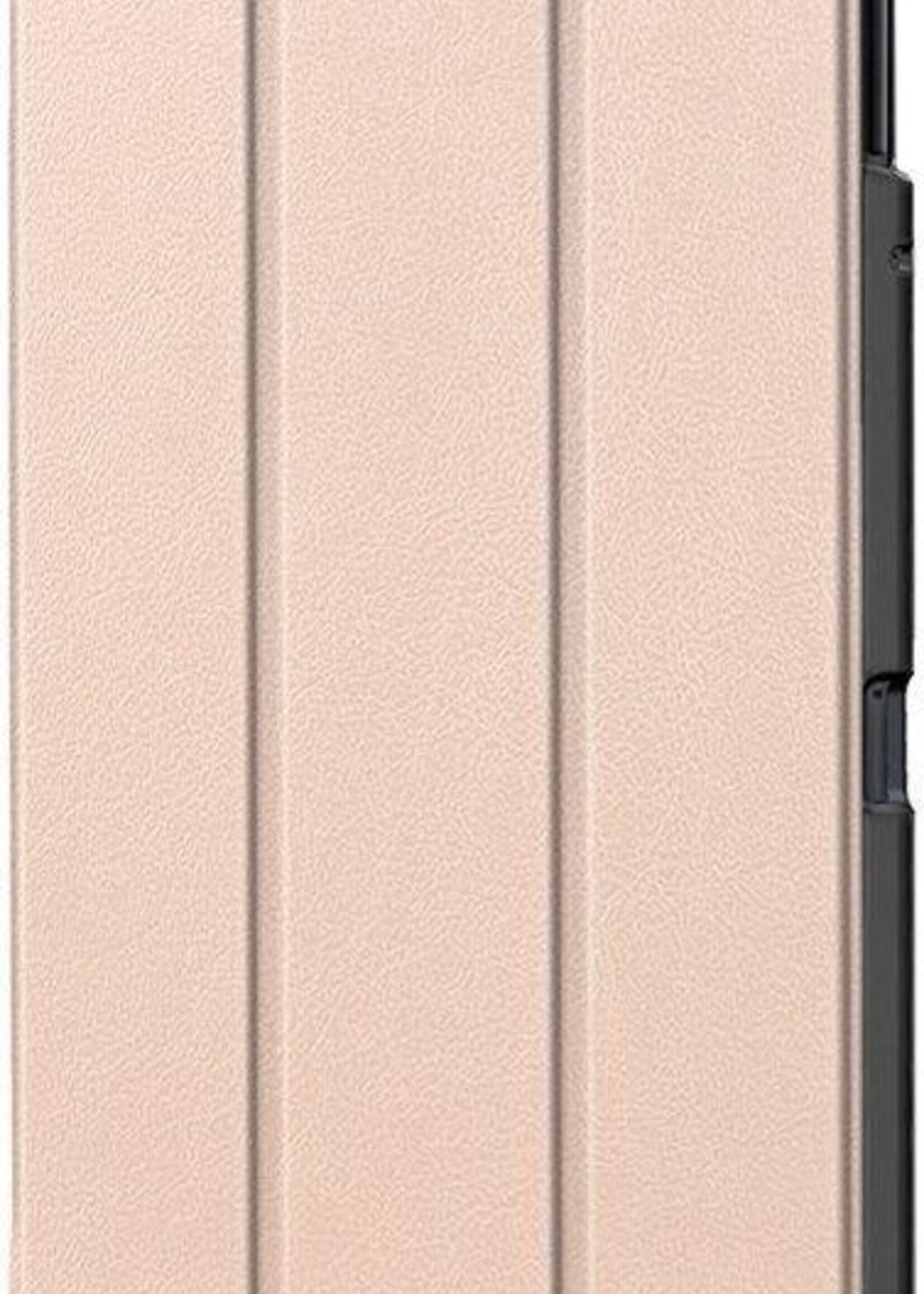 BTH Hoes Geschikt voor Samsung Galaxy Tab A 10.5 2018 Hoes Book Case Hoesje Trifold Cover - Hoesje Geschikt voor Samsung Tab A 10.5 2018 Hoesje Bookcase - Goud