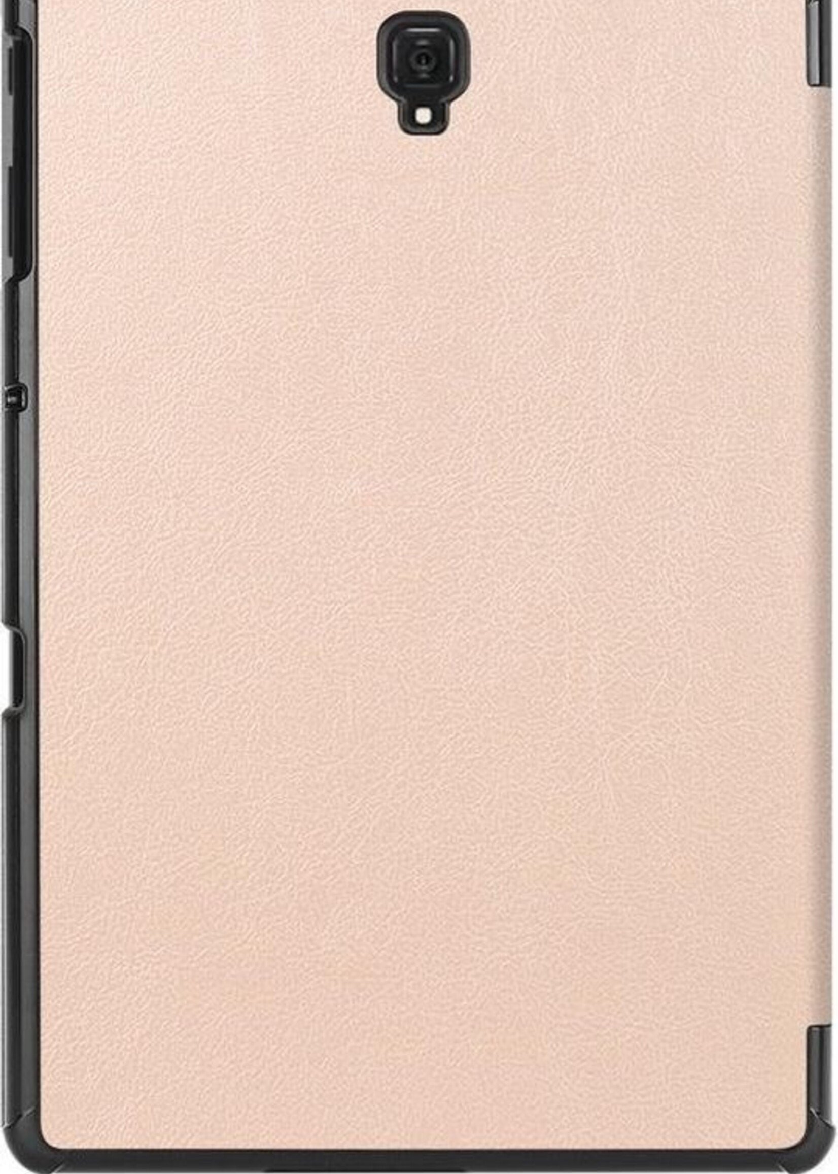 BTH Hoes Geschikt voor Samsung Galaxy Tab A 10.5 2018 Hoes Book Case Hoesje Trifold Cover - Hoesje Geschikt voor Samsung Tab A 10.5 2018 Hoesje Bookcase - Goud