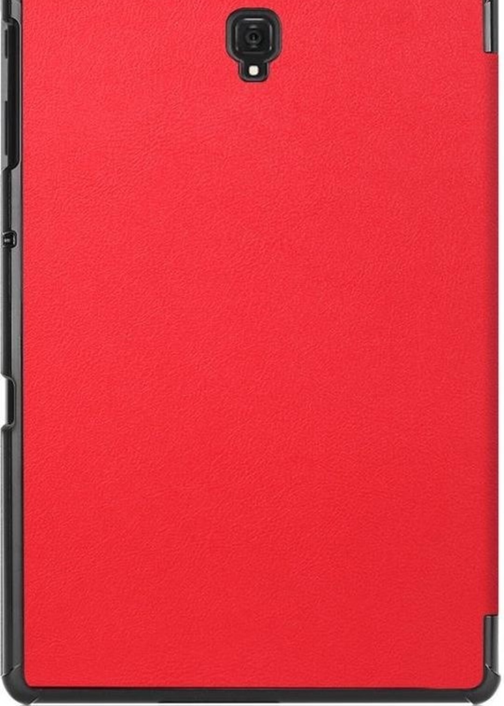 BTH Hoes Geschikt voor Samsung Galaxy Tab A 10.5 2018 Hoes Book Case Hoesje Trifold Cover - Hoesje Geschikt voor Samsung Tab A 10.5 2018 Hoesje Bookcase - Rood